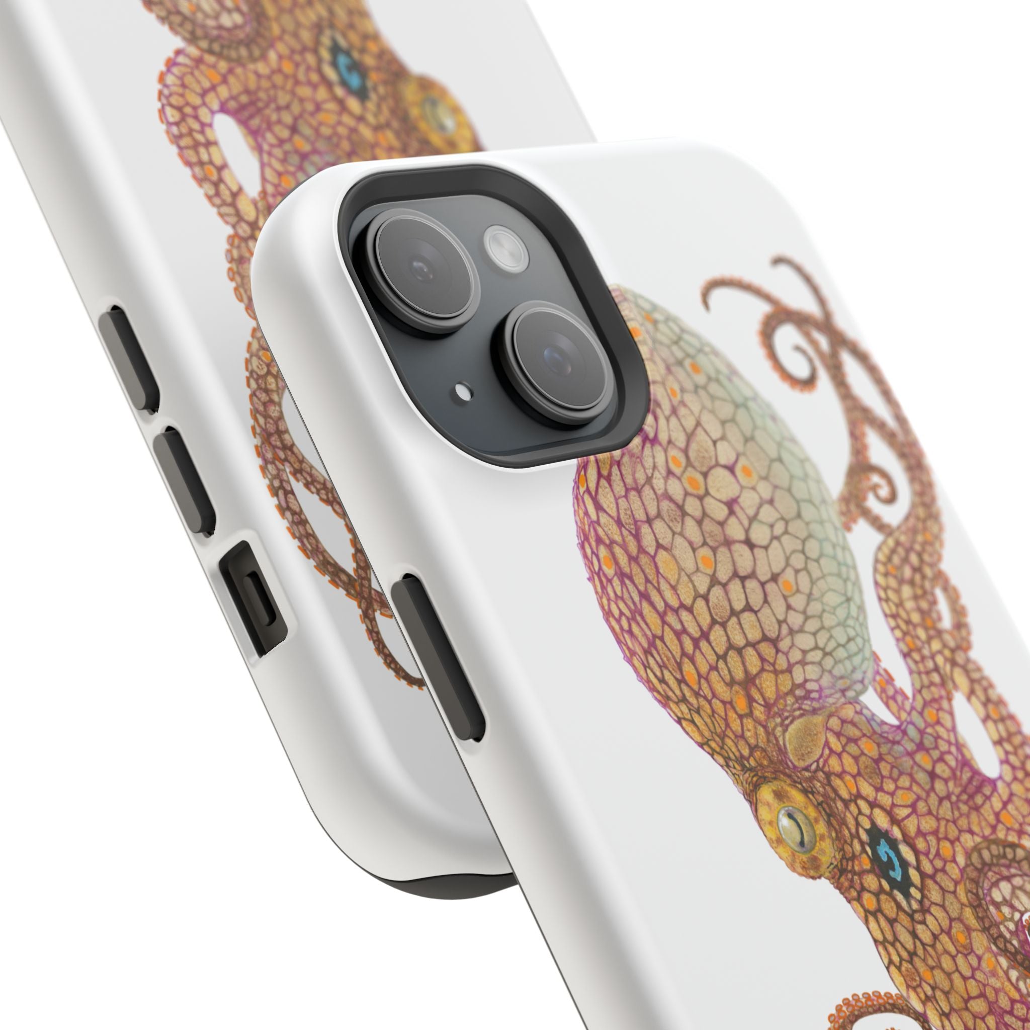 Two Spot Octopus MagSafe White iPhone Case