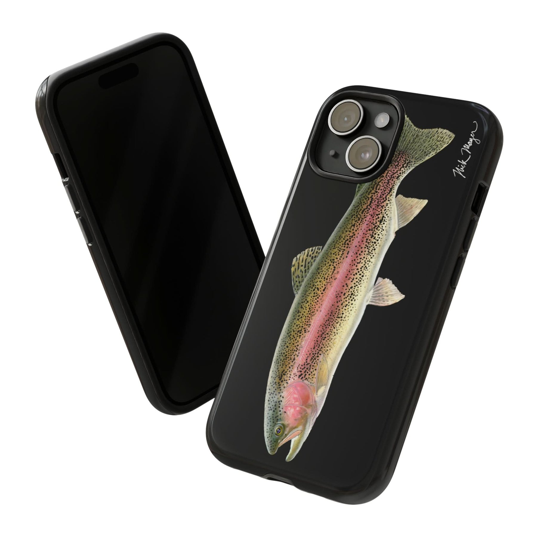 Rainbow Trout Black iPhone 15 Case