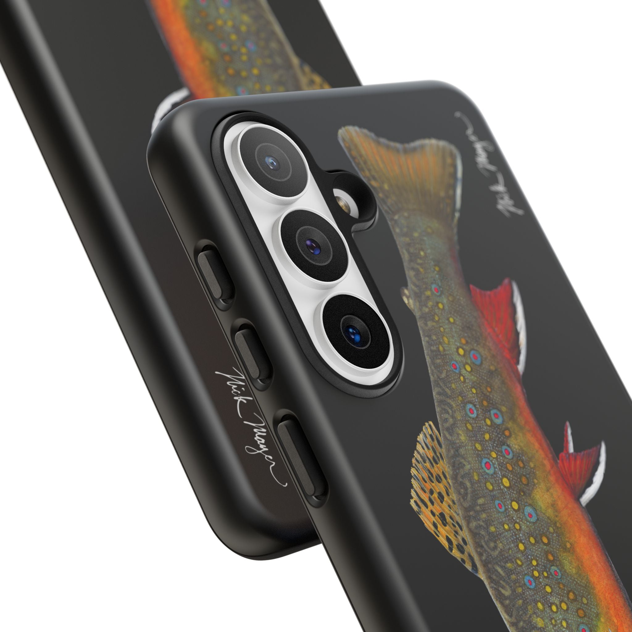 Brook Trout Black Phone Cases (Samsung) Printify