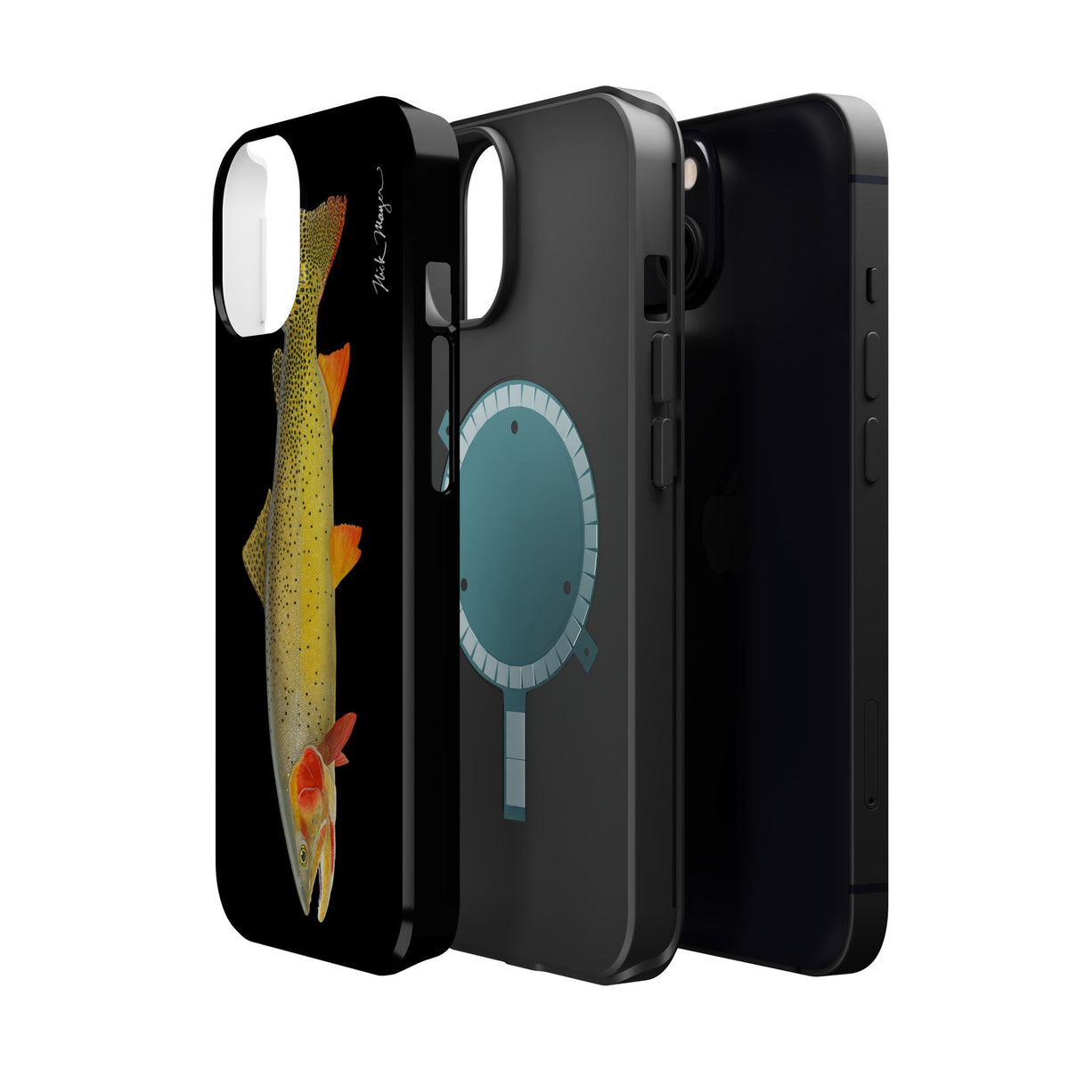 Cutthroat Trout 1 Black MagSafe iPhone Case Printify