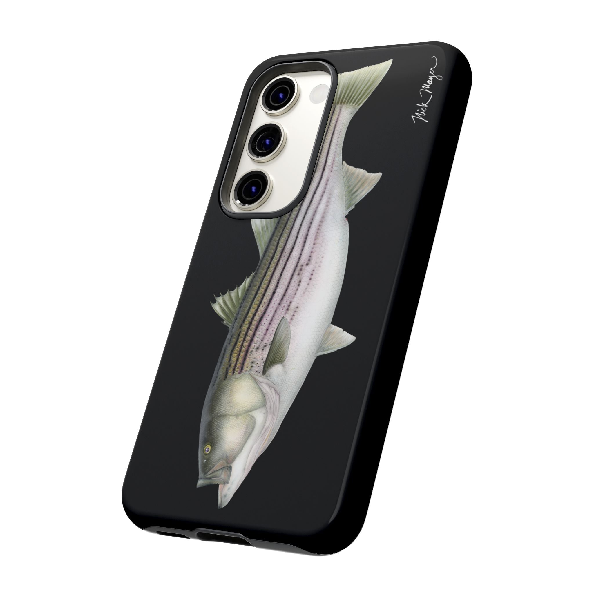 30 lb Striper Black Phone Case (Samsung) Printify