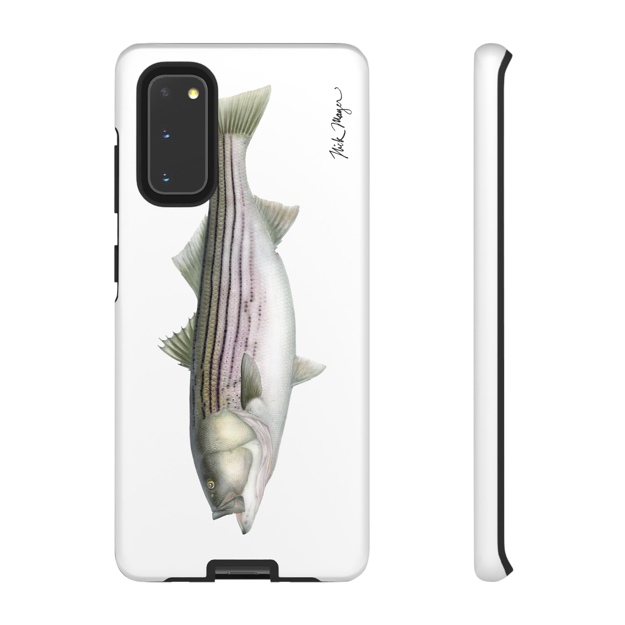 30 lb Striper White Phone Case (Samsung) Printify