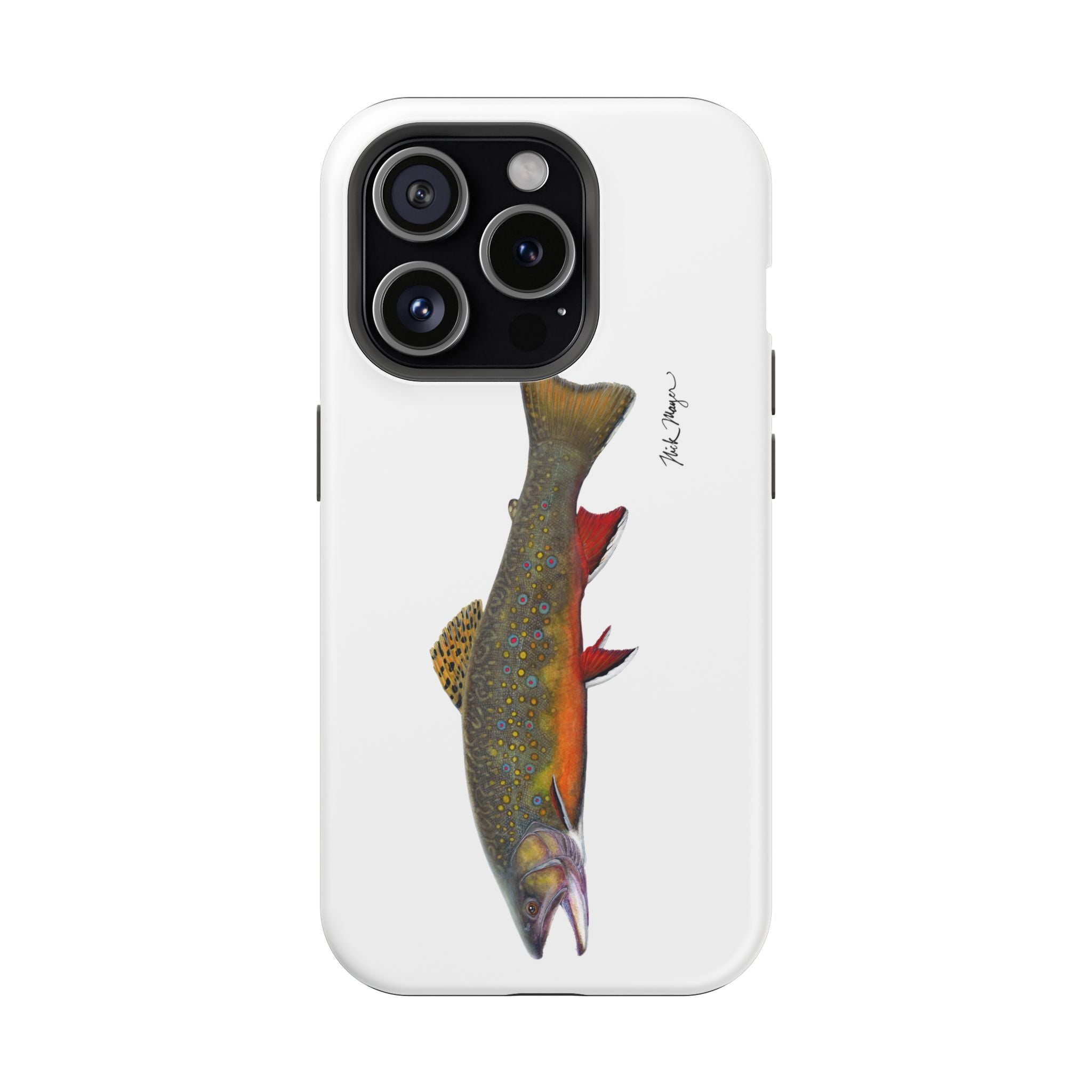 Brook Trout MagSafe White iPhone Case