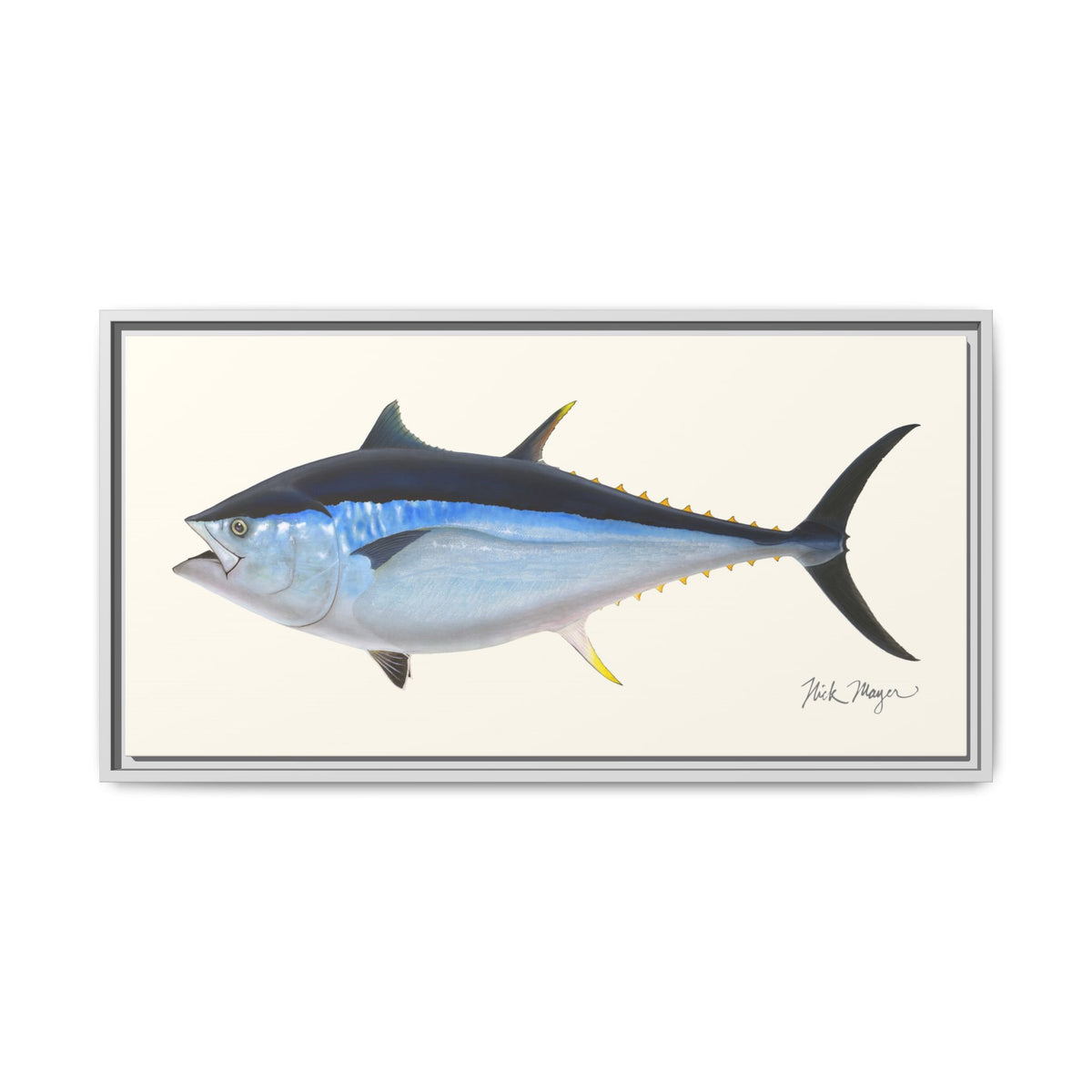 Giant Bluefin Tuna 2 Framed Canvas Print Printify