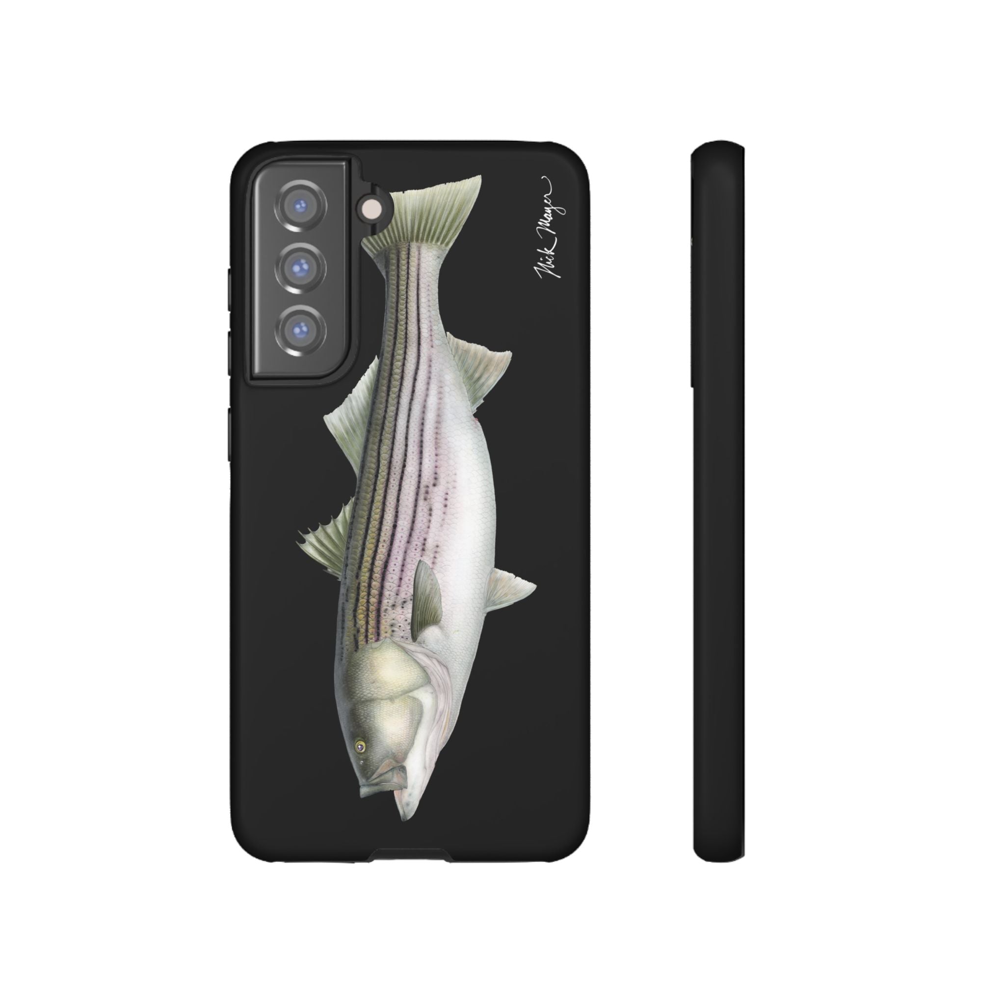 30 lb Striper Black Phone Case (Samsung) Printify