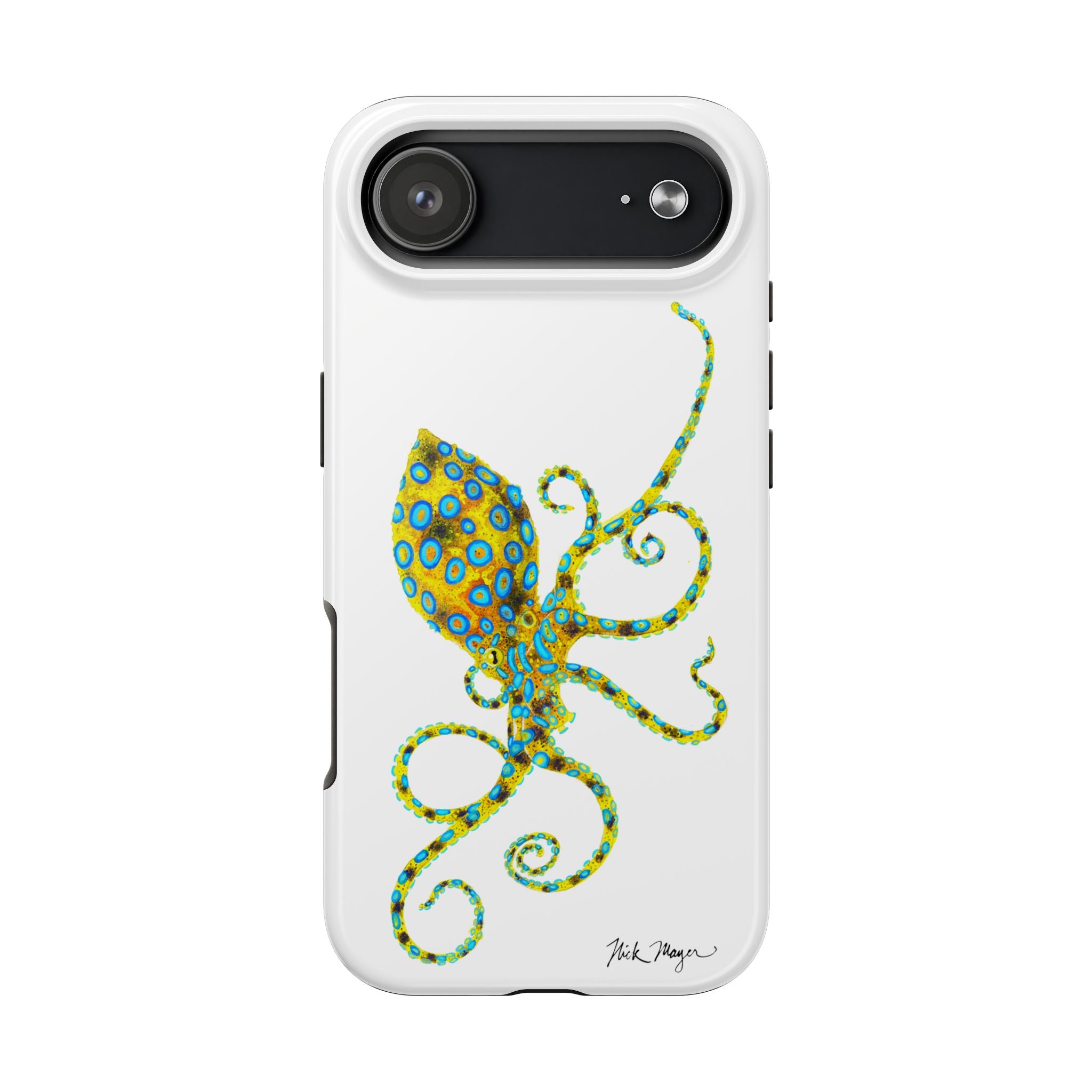 Blue Ringed Octopus White Phone Case (iPhone)