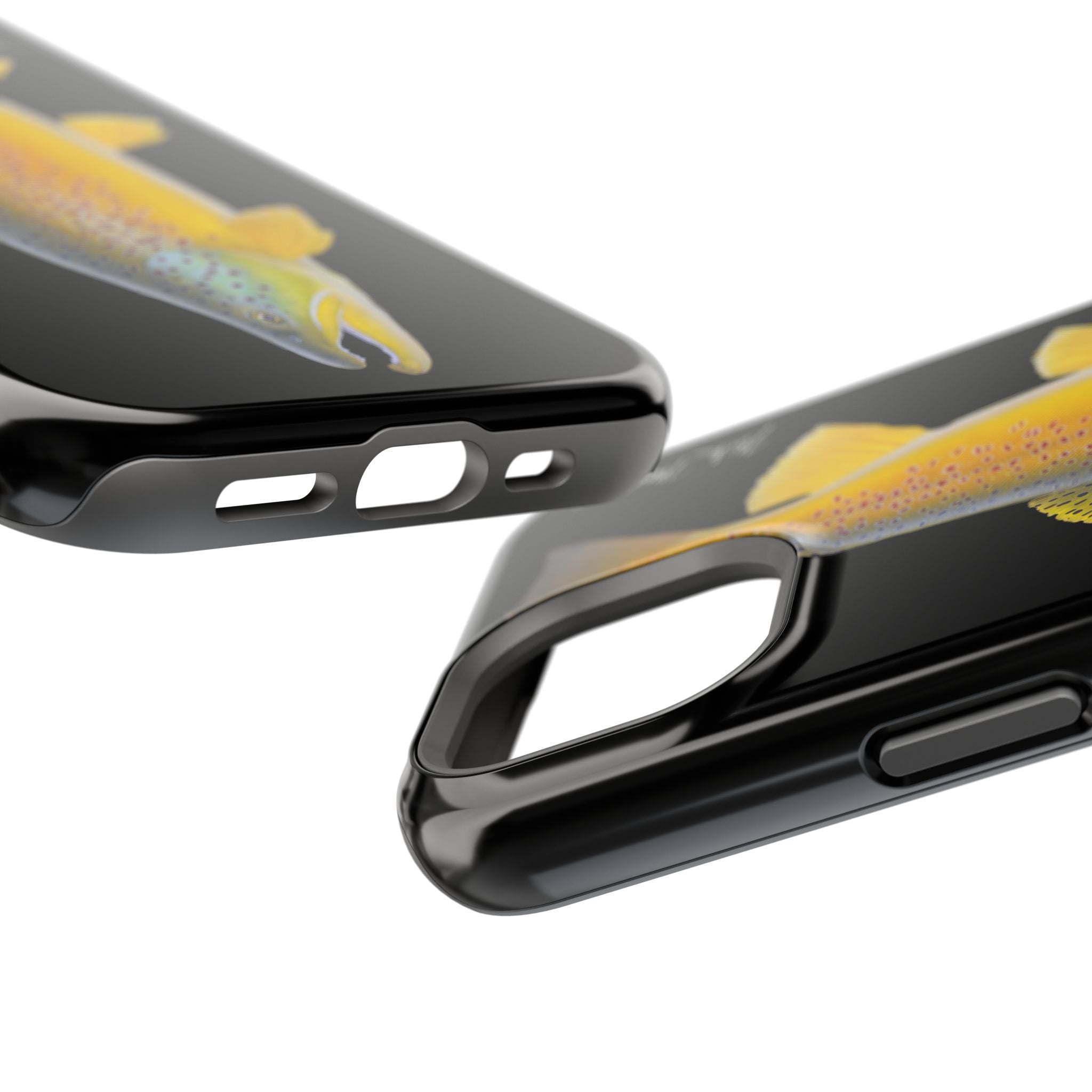 Brown Trout 3 Black MagSafe iPhone Case