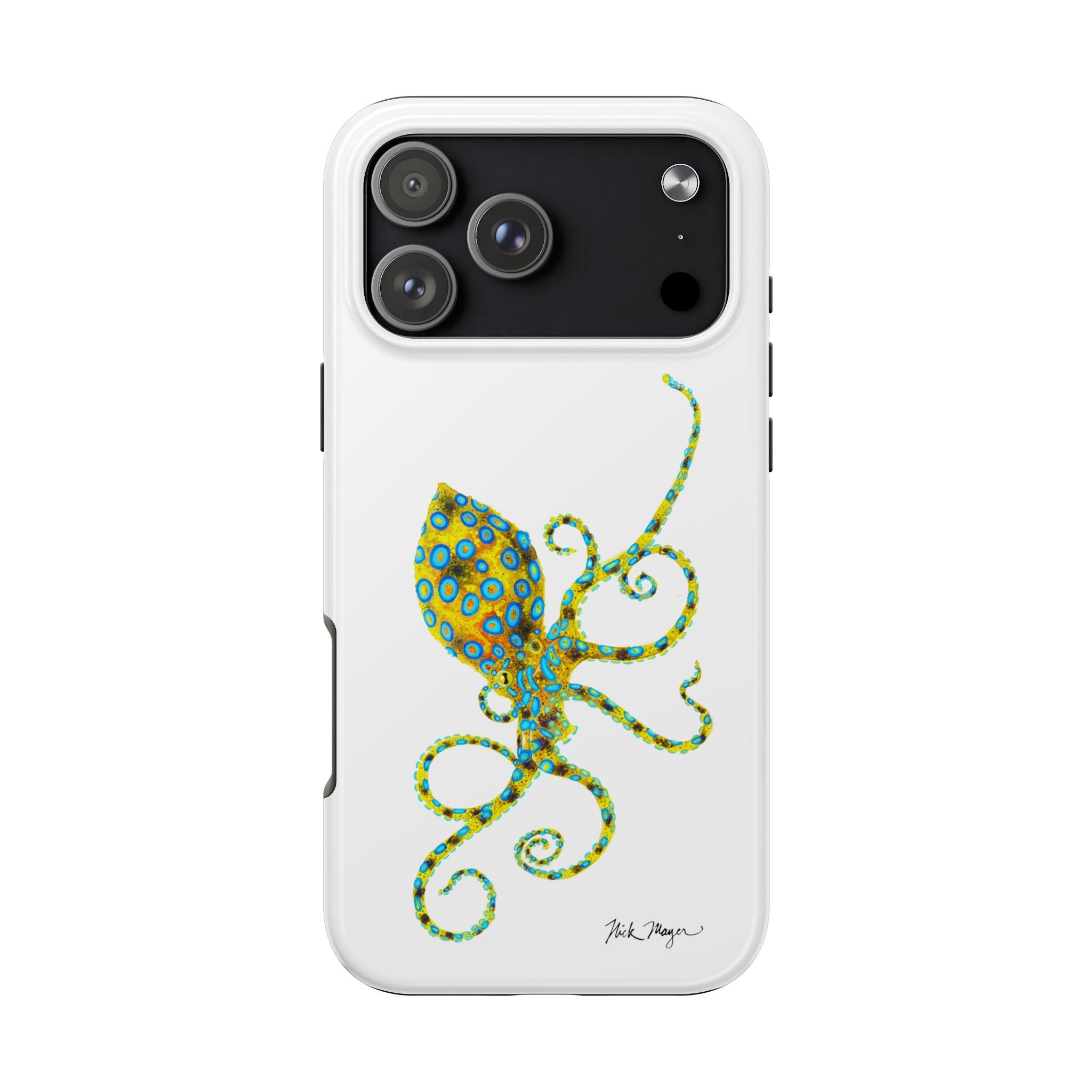 Blue Ringed Octopus White Phone Case (iPhone)
