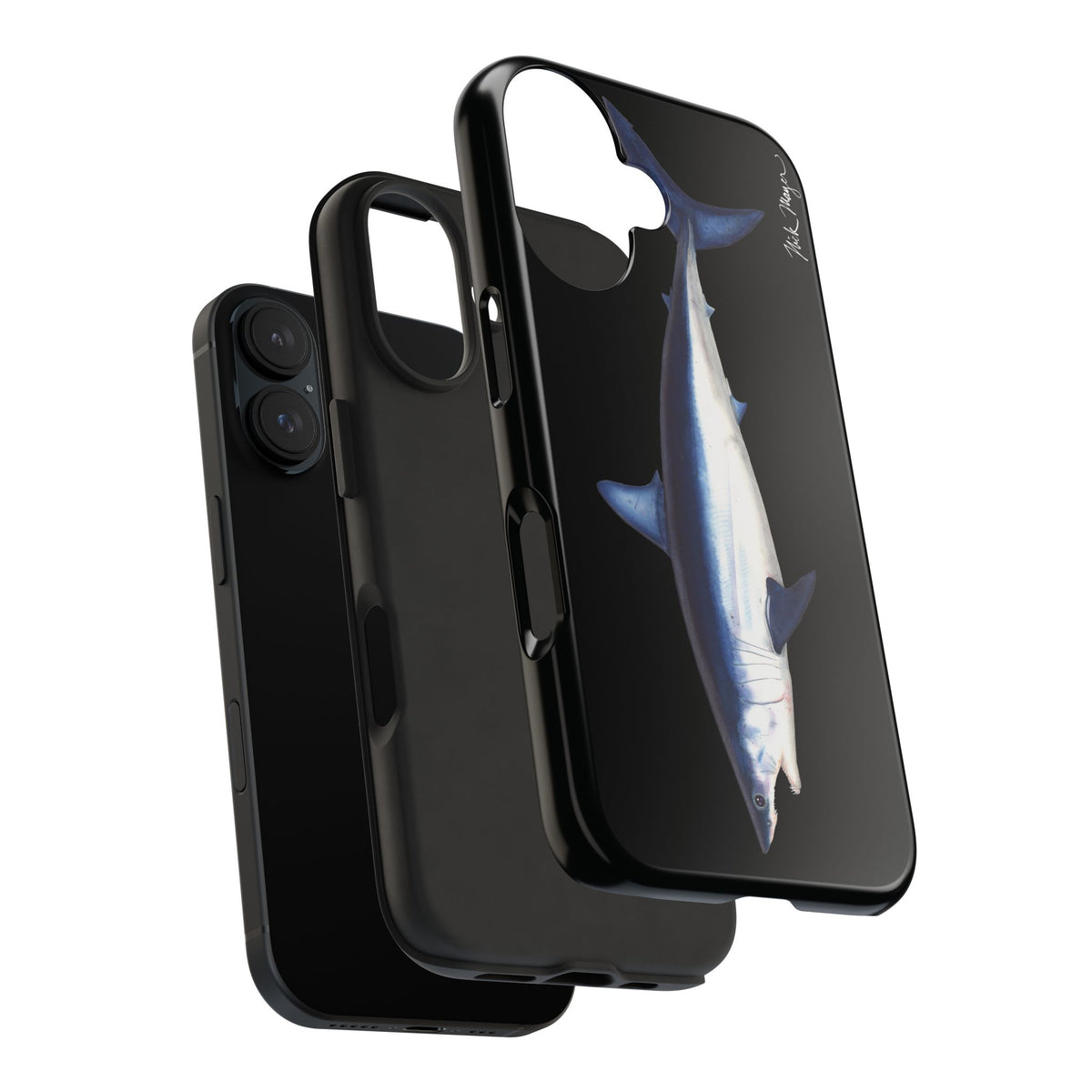 Mako Shark Black iPhone Case Printify