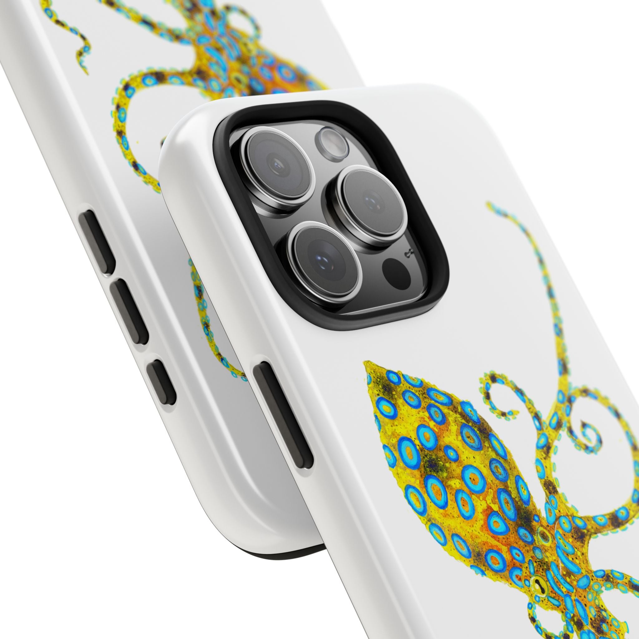 Blue Ringed Octopus White Phone Case (iPhone)