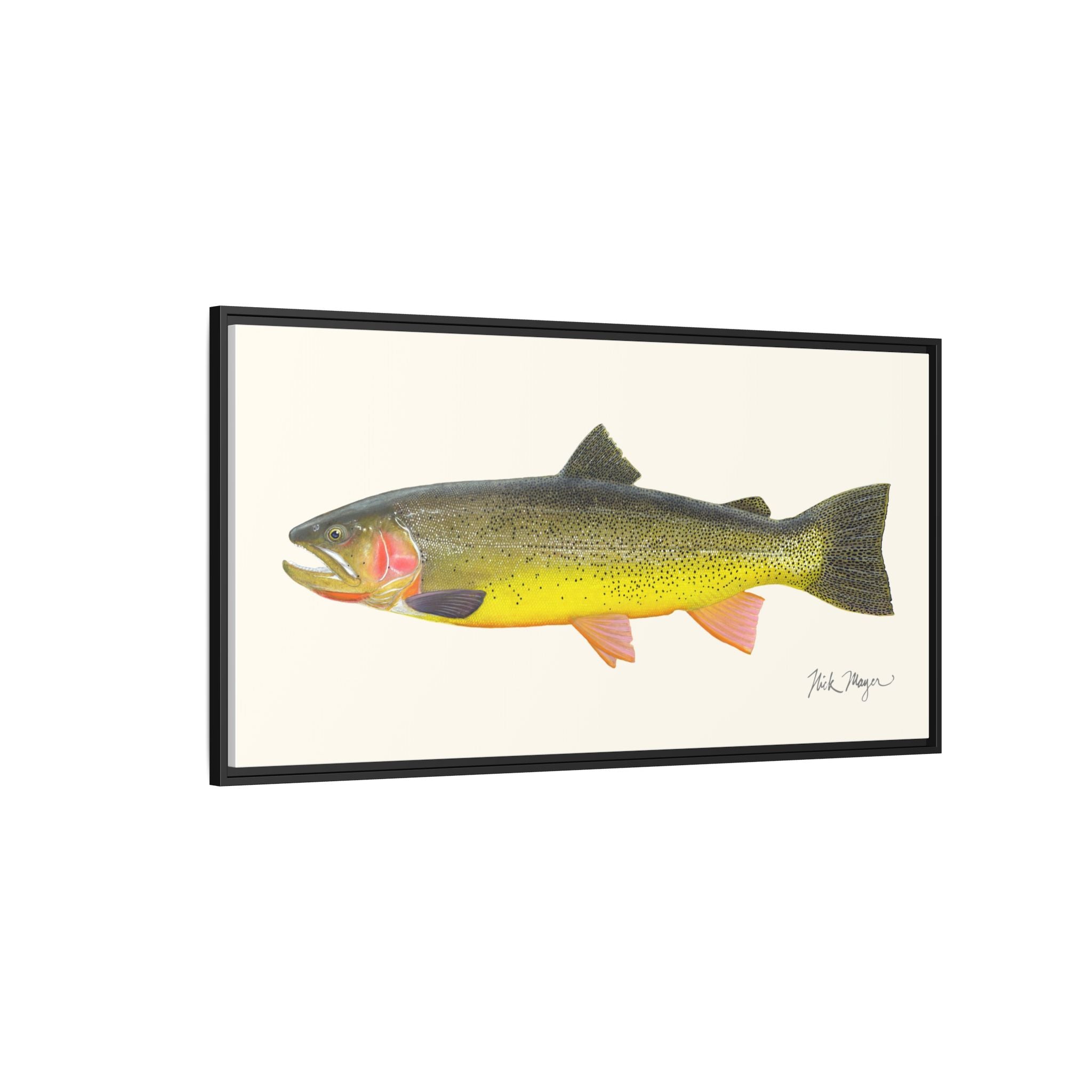 Cutthroat Trout III Framed Canvas Print Printify