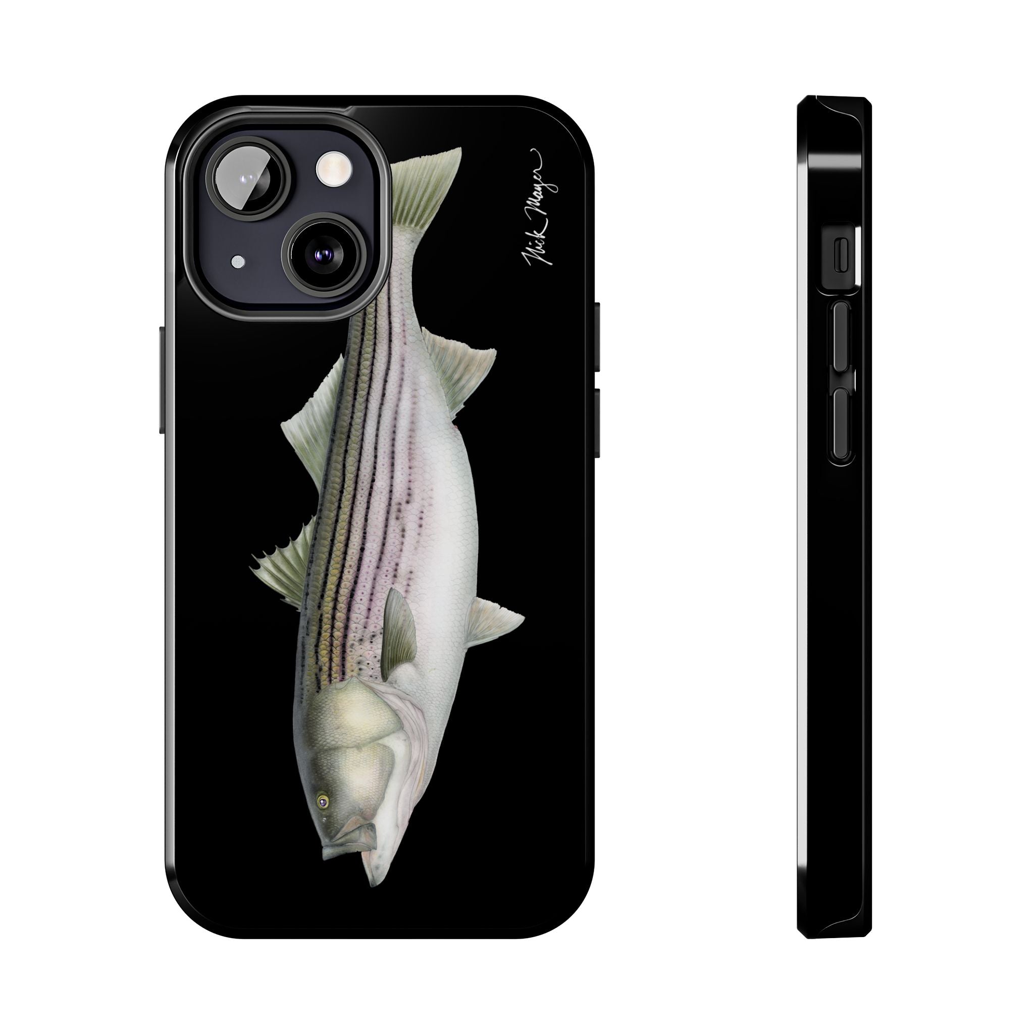 30 lb Striper - Black Phone Case (iPhone)