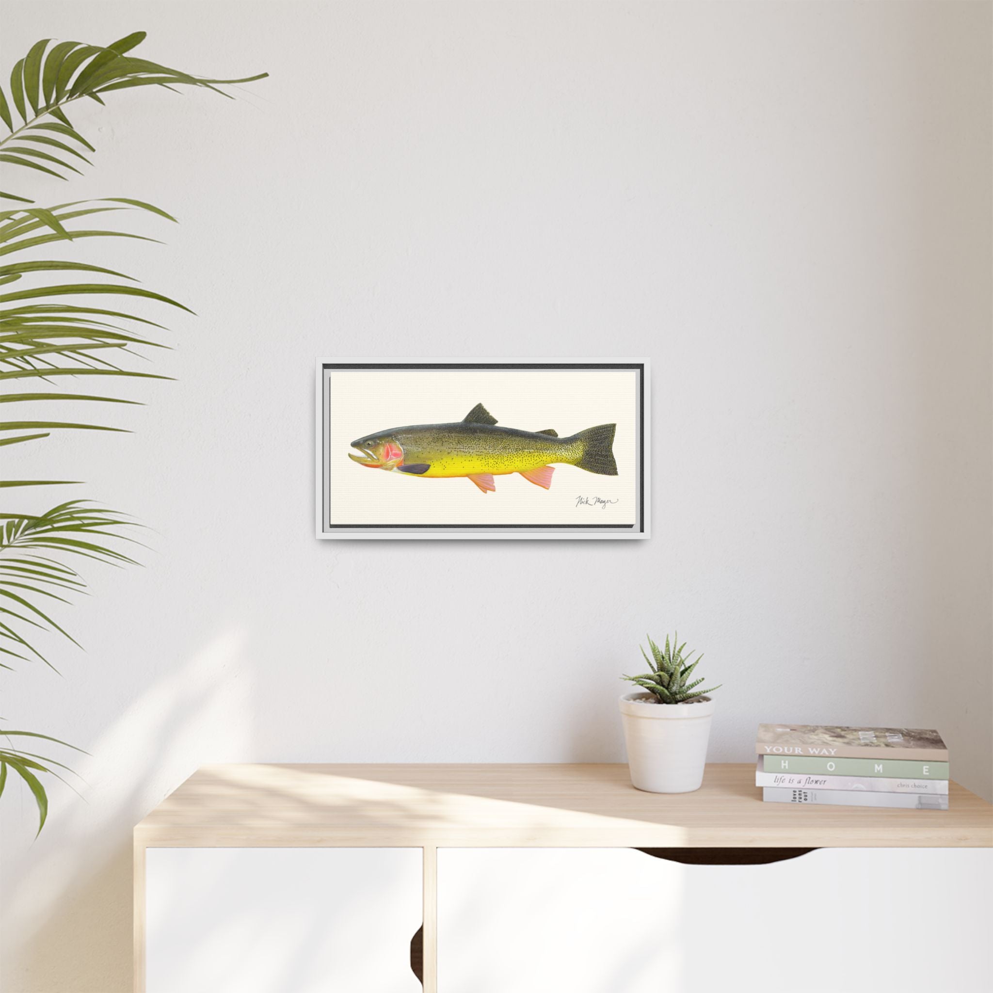 Cutthroat Trout III Framed Canvas Print Printify
