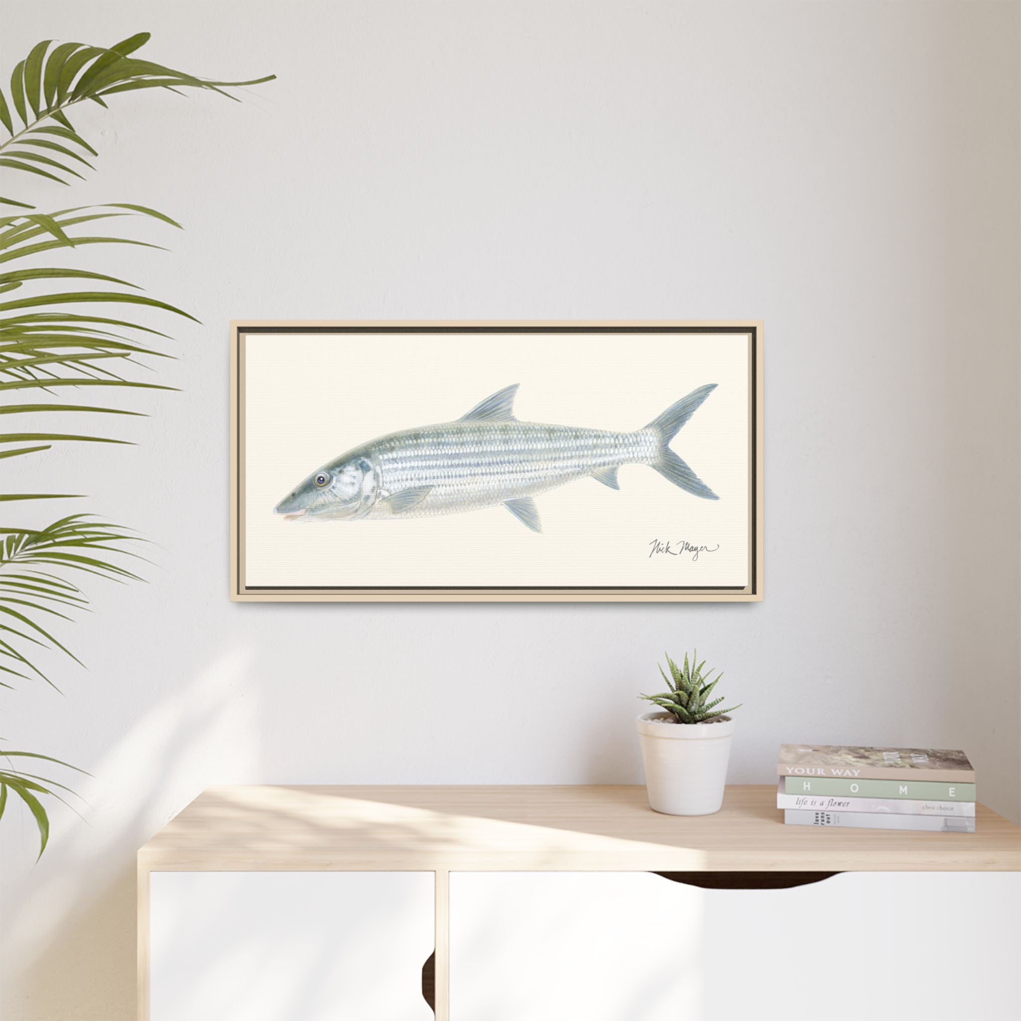 Bonefish Framed Canvas Print Printify