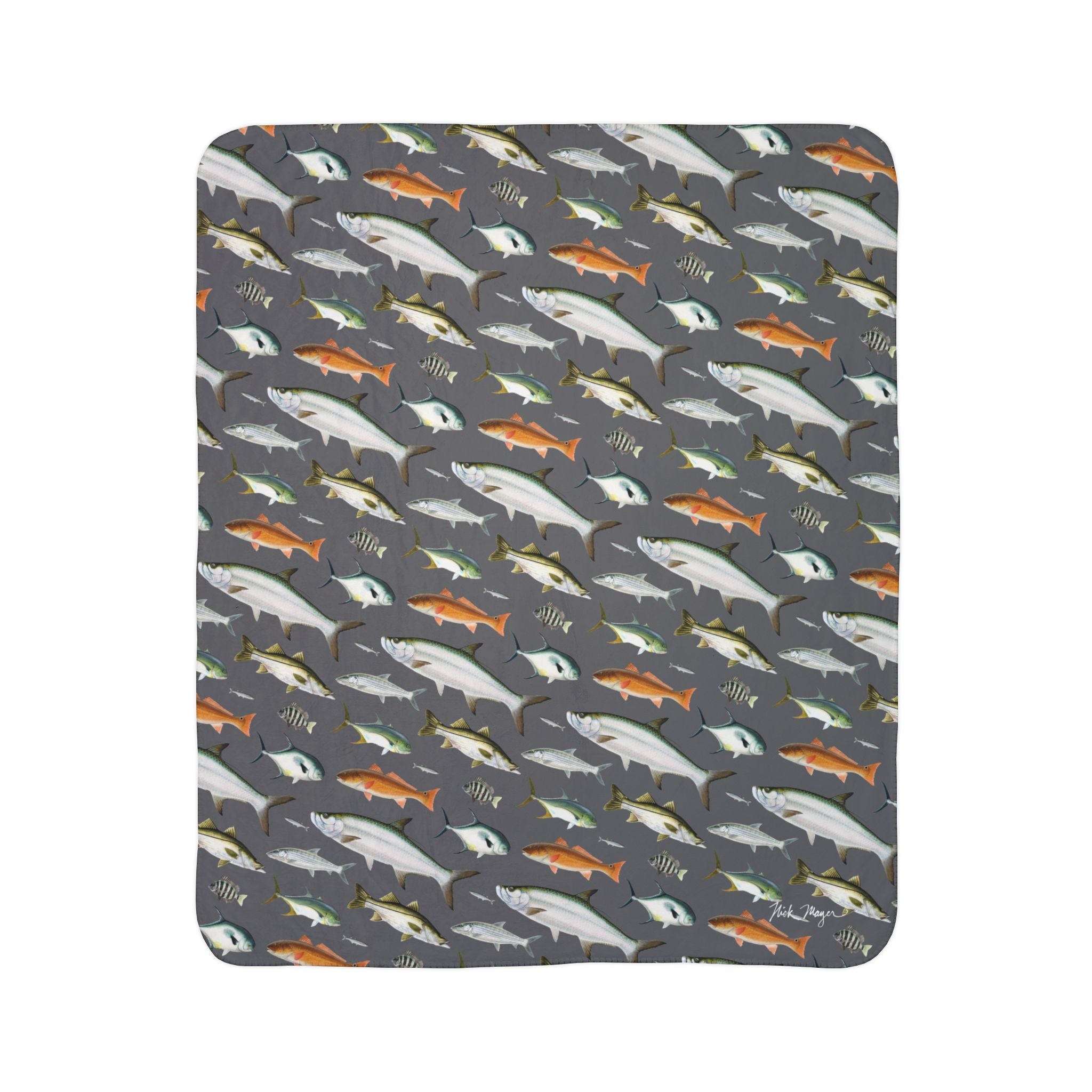 Southern Flats Fish Super Soft Sherpa Blanket