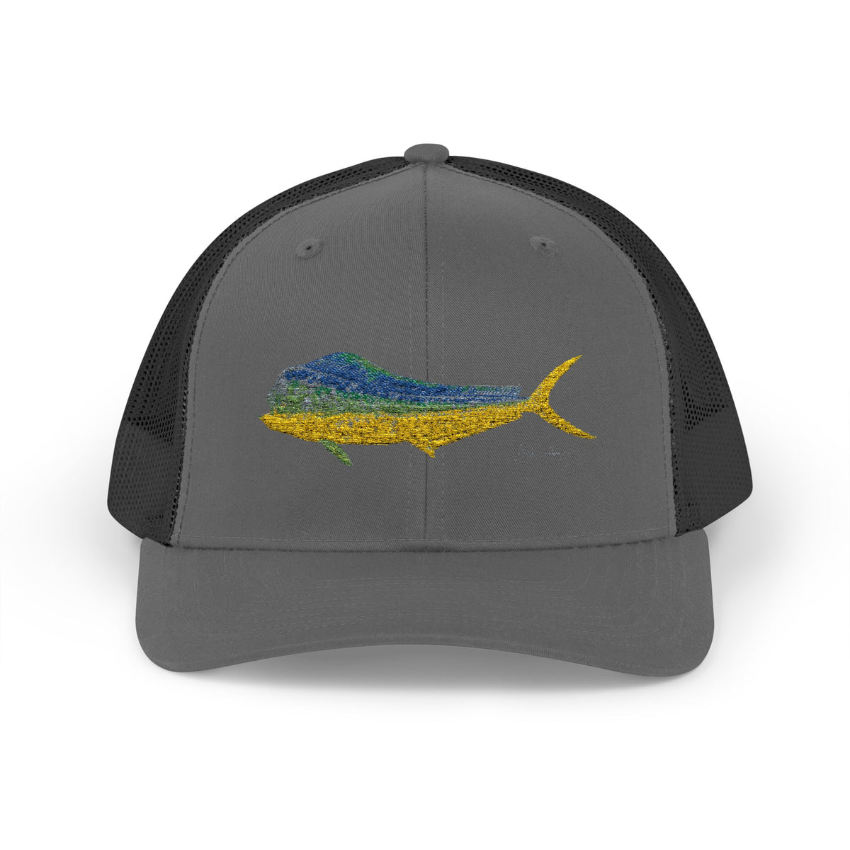 Bull Mahi Embroidered Snapback Trucker Hat Printify