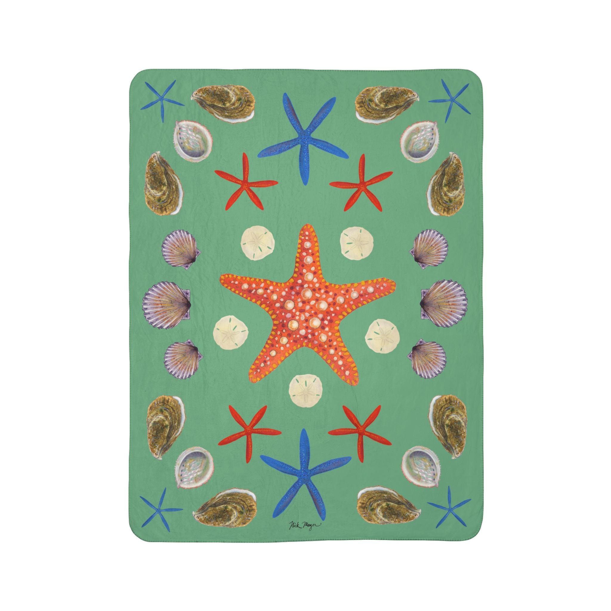 Starfish & Shells Super Soft Sherpa Blanket