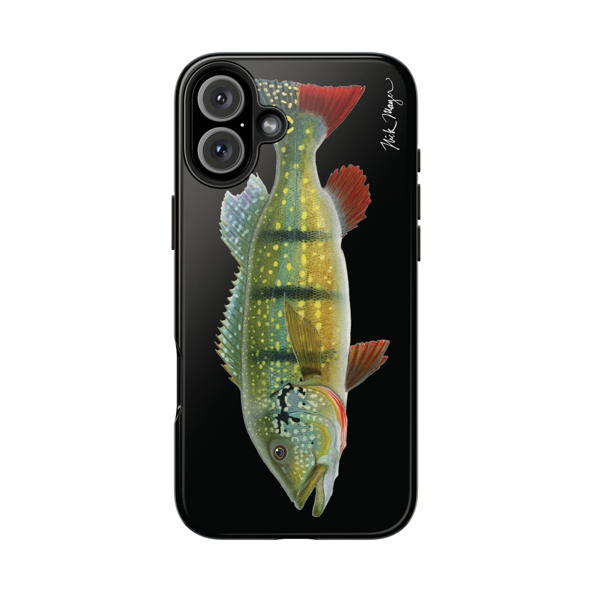Peacock Bass Black iPhone Case