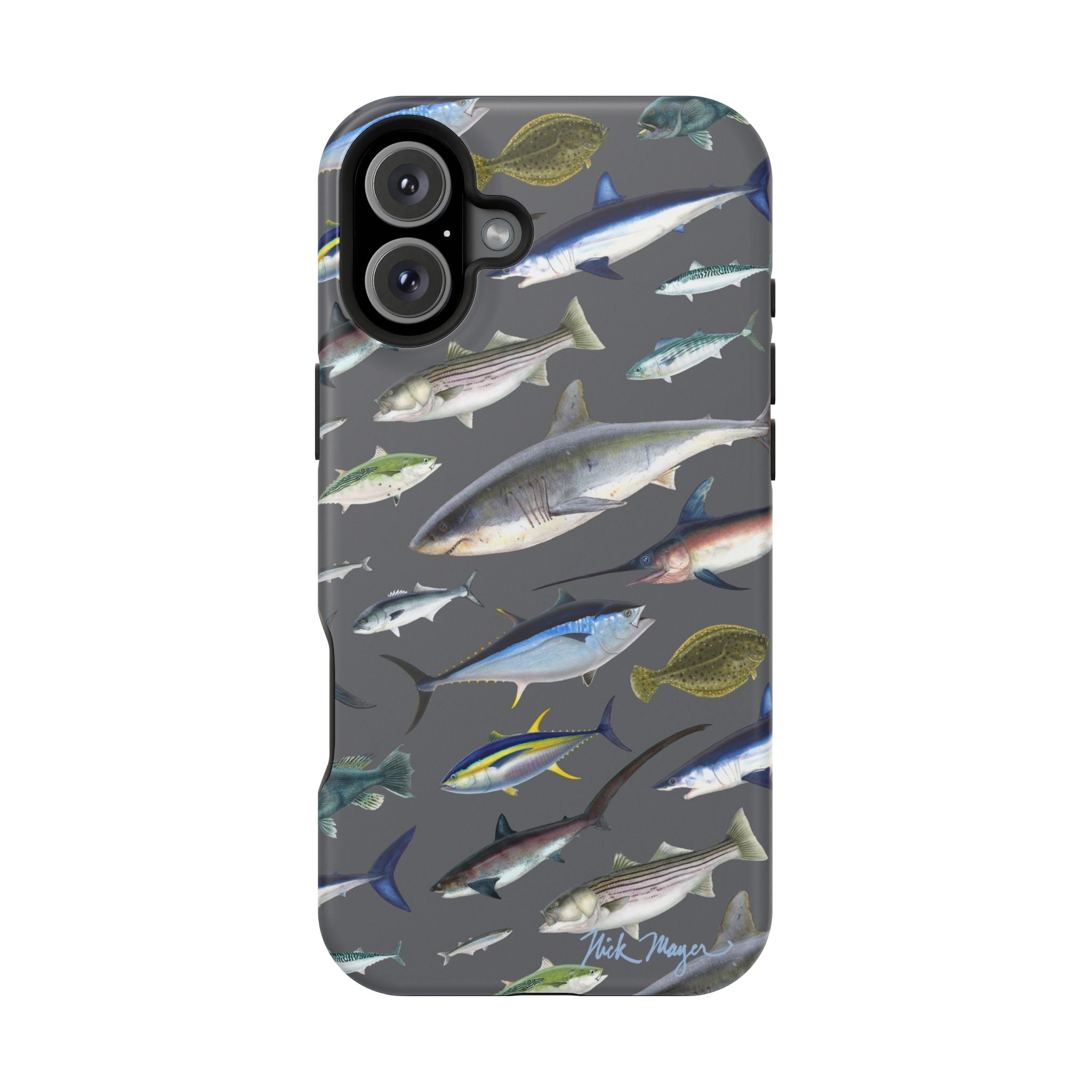 New England Offshore Fish Grey MagSafe iPhone Case