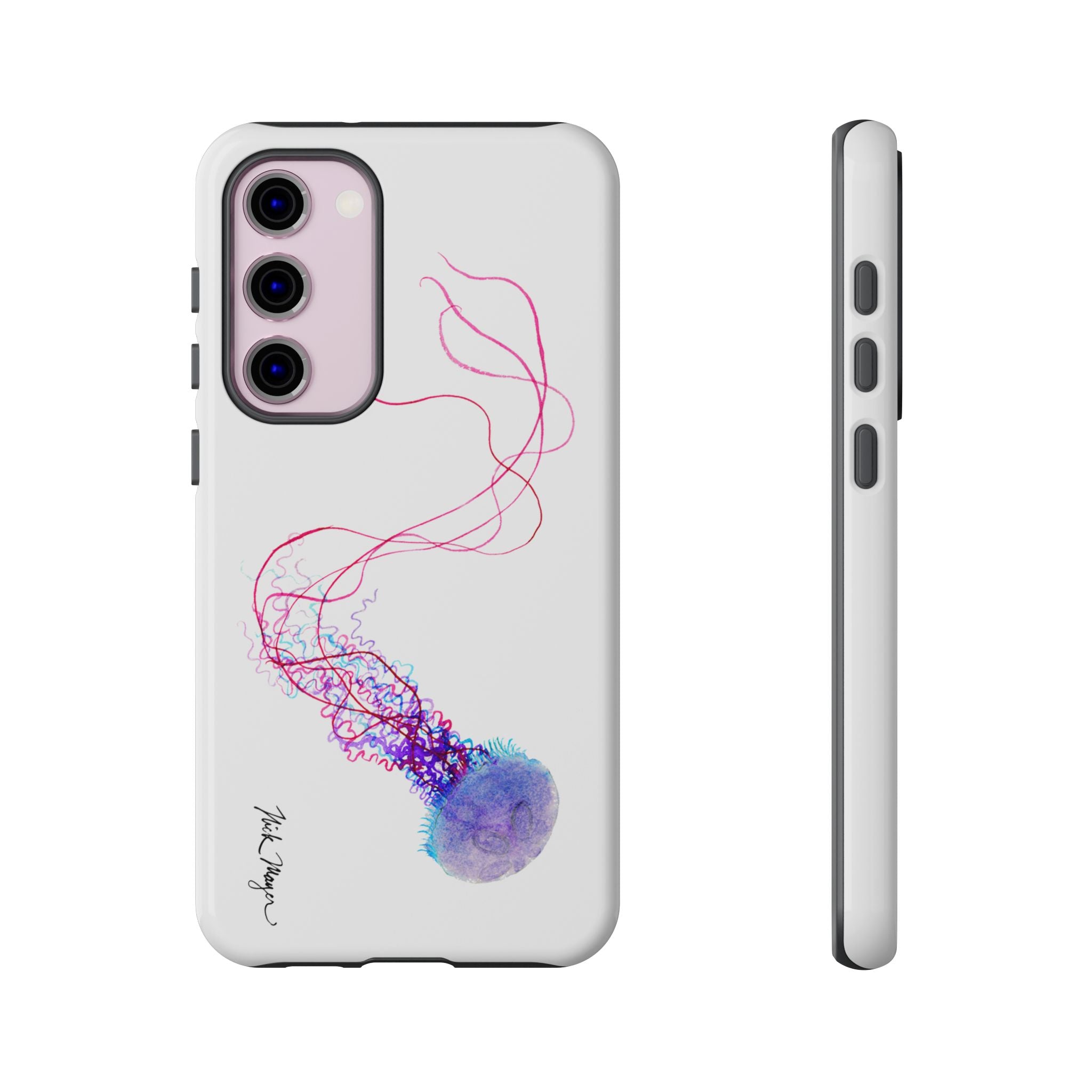 Purple Jellyfish White Samsung Galaxy S23 Plus Case - Clearance / Final Sale