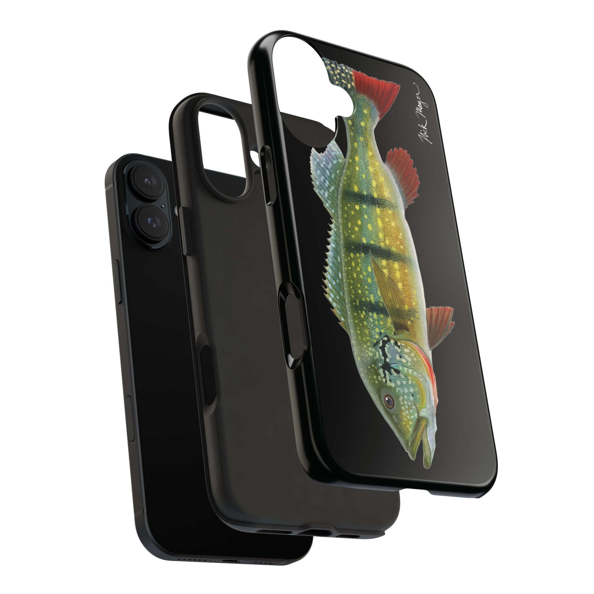 Peacock Bass Black iPhone Case
