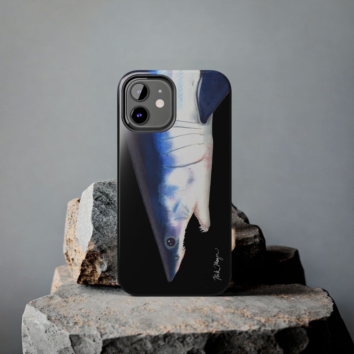 Mako Shark Face Black Case (iPhone) Printify
