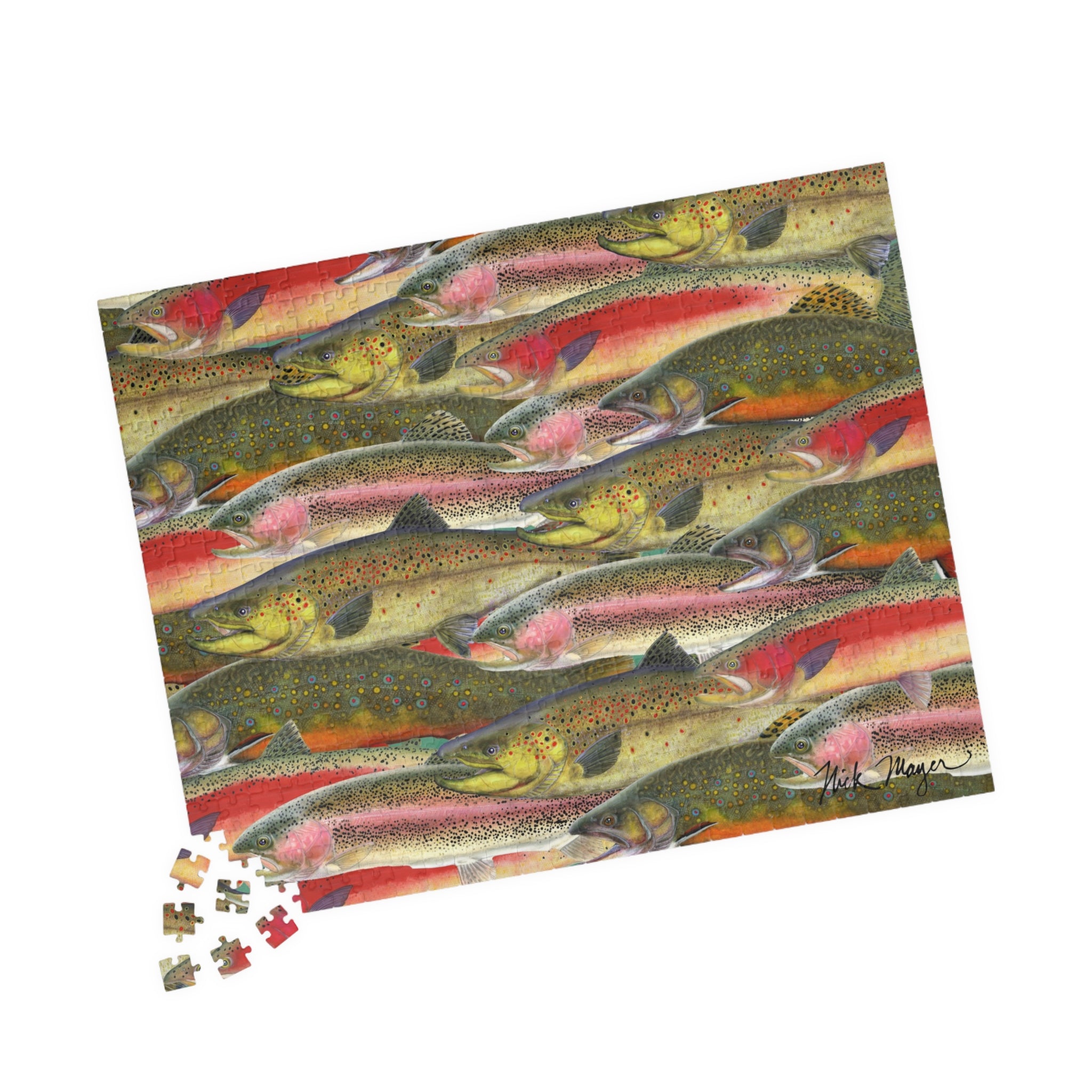 Trout Angler Puzzle (110, 252, 520, 1014-piece)