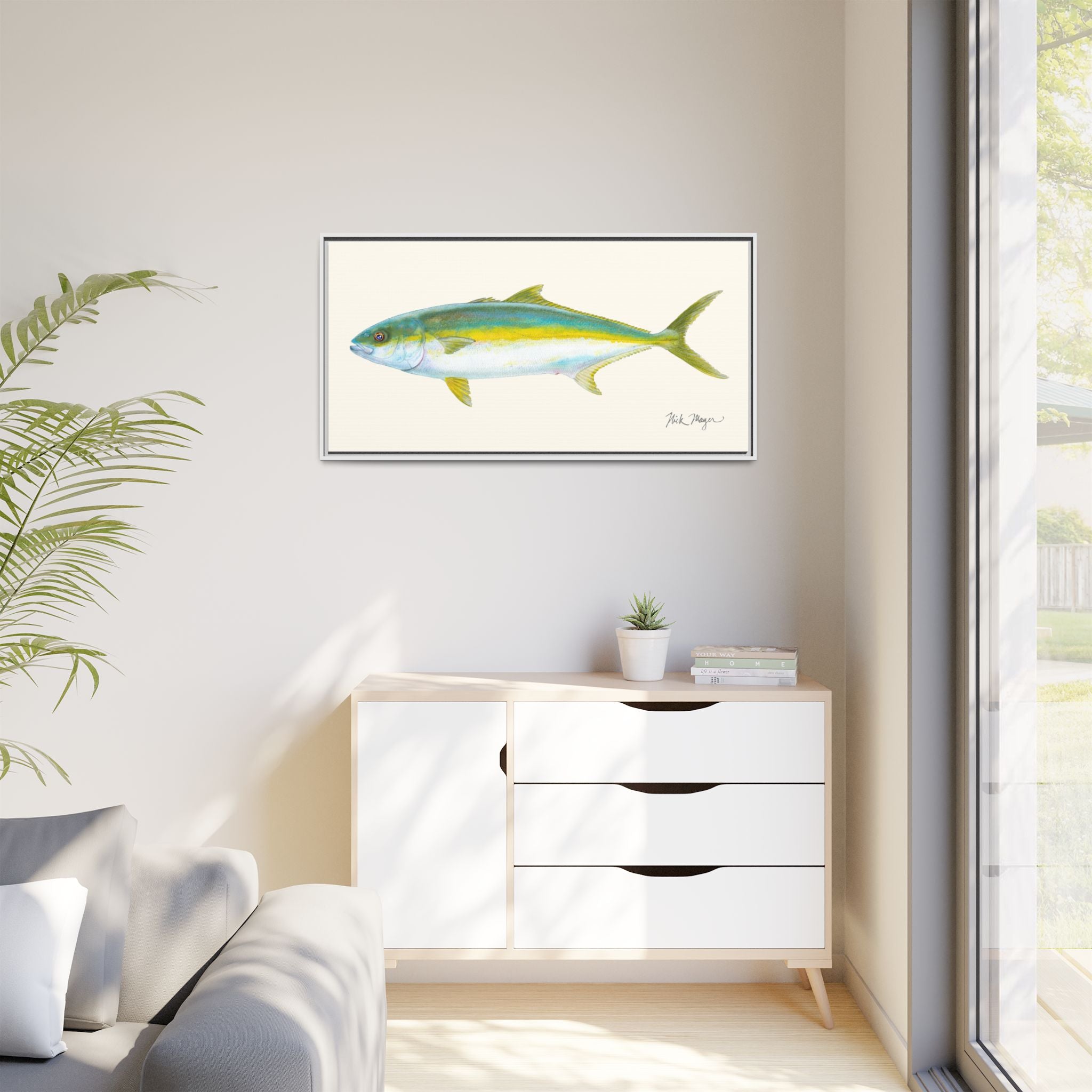 California Yellowtail I Framed Canvas Print Printify