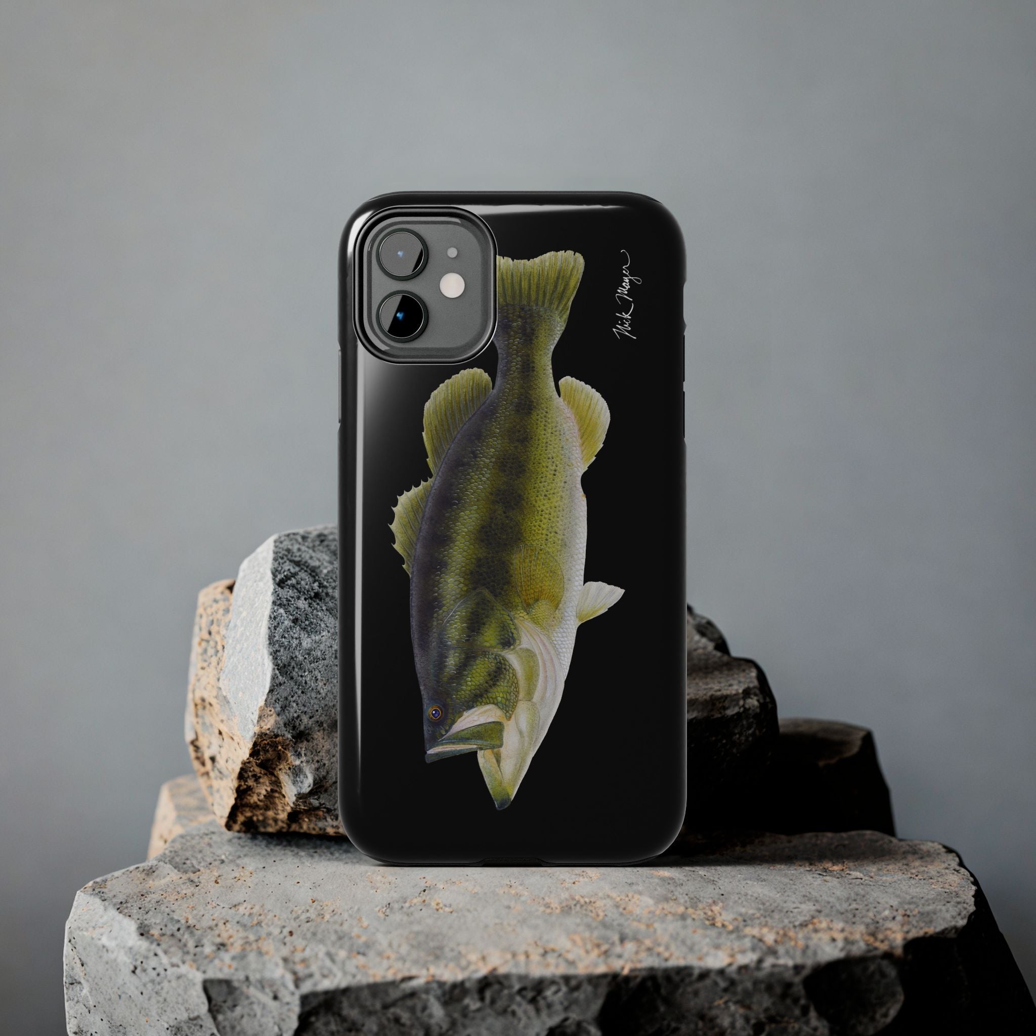 Largemouth Bass Black Phone Case (iPhone)