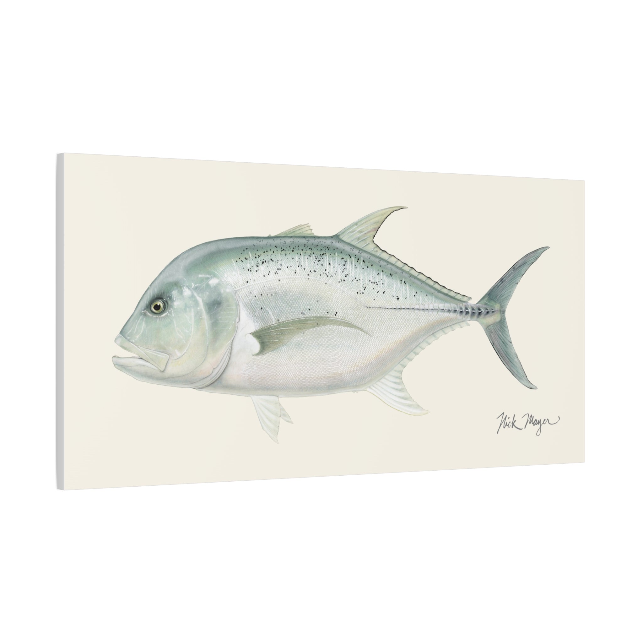 Boss Giant Trevally Canvas Print Printify