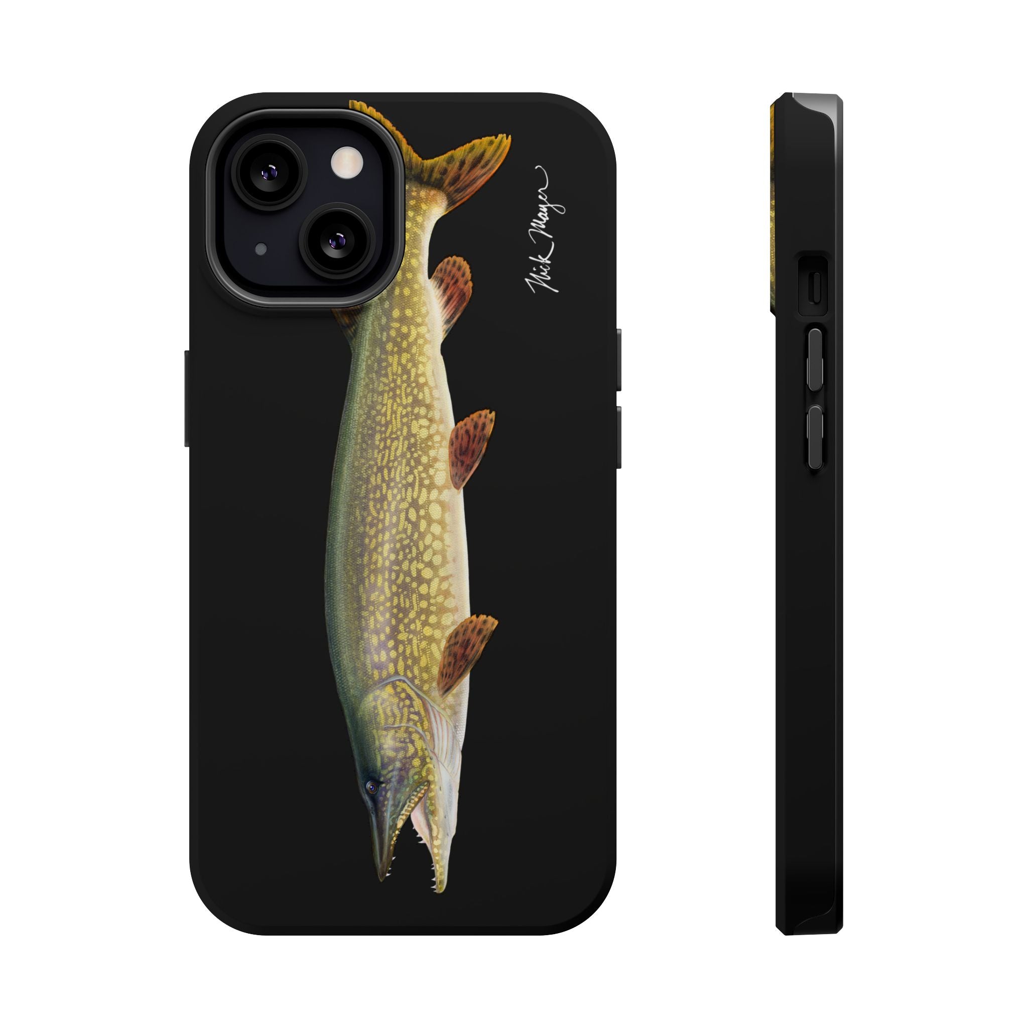 Northern Pike MagSafe Black iPhone Case Printify