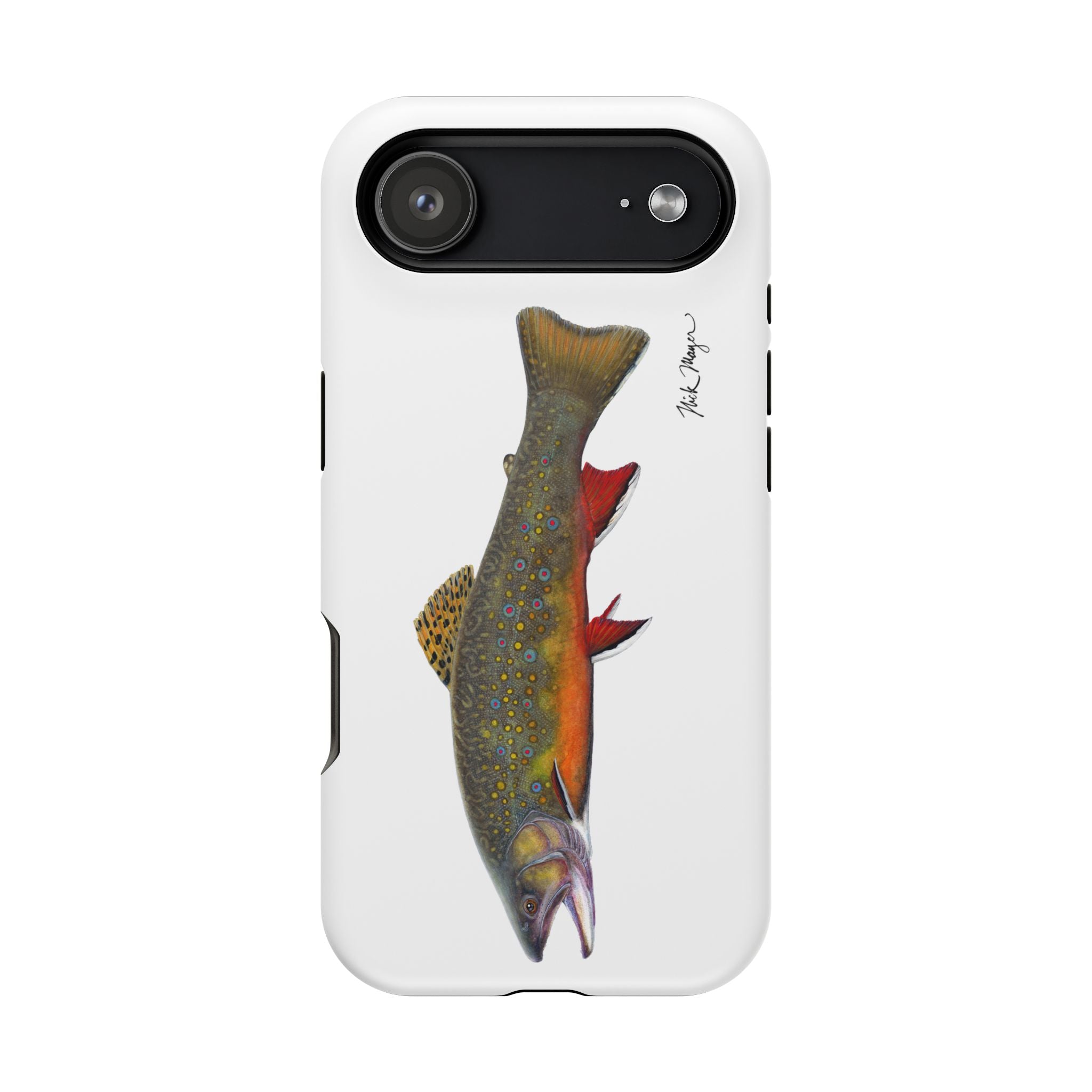 Brook Trout MagSafe White iPhone Case
