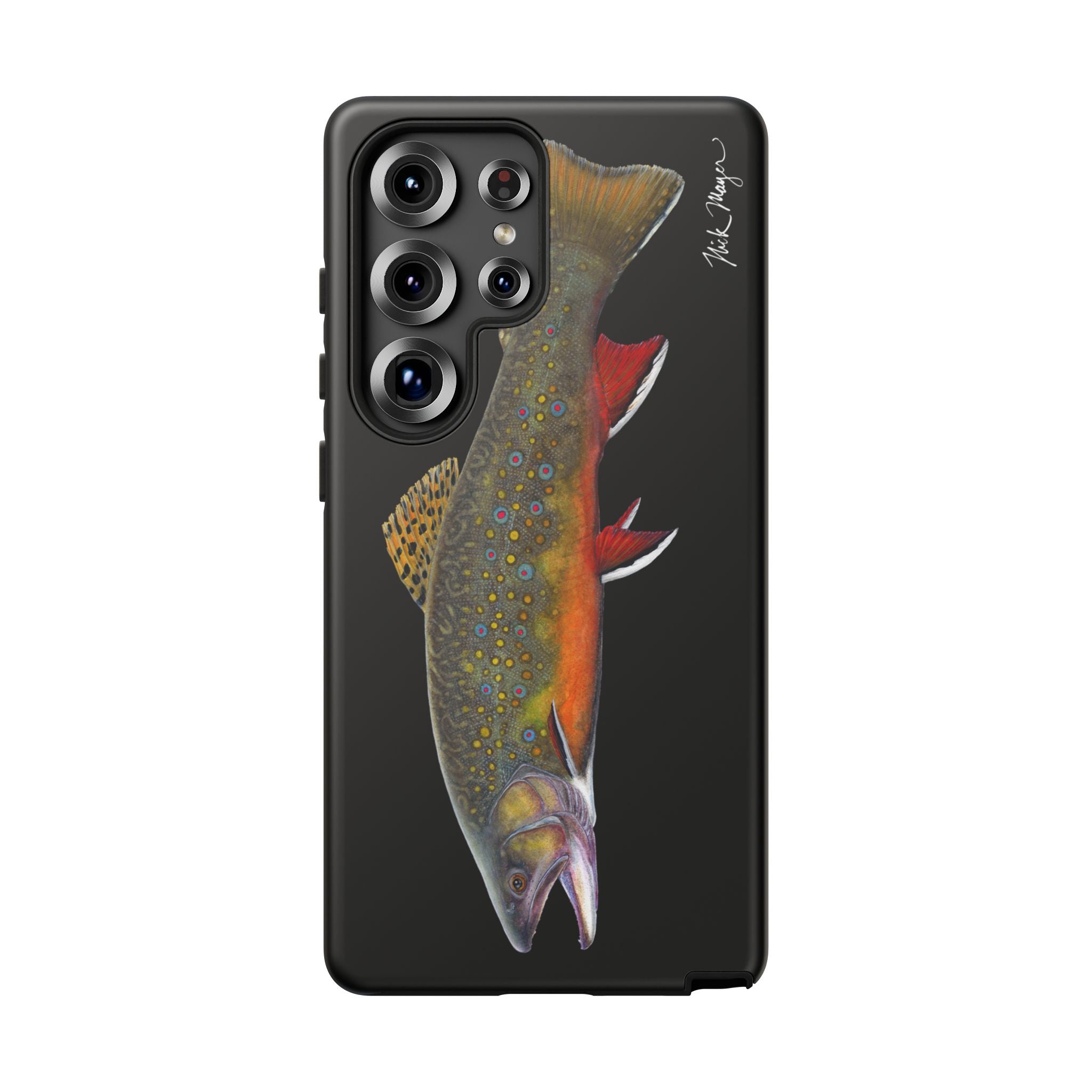 Brook Trout Black Phone Cases (Samsung) Printify