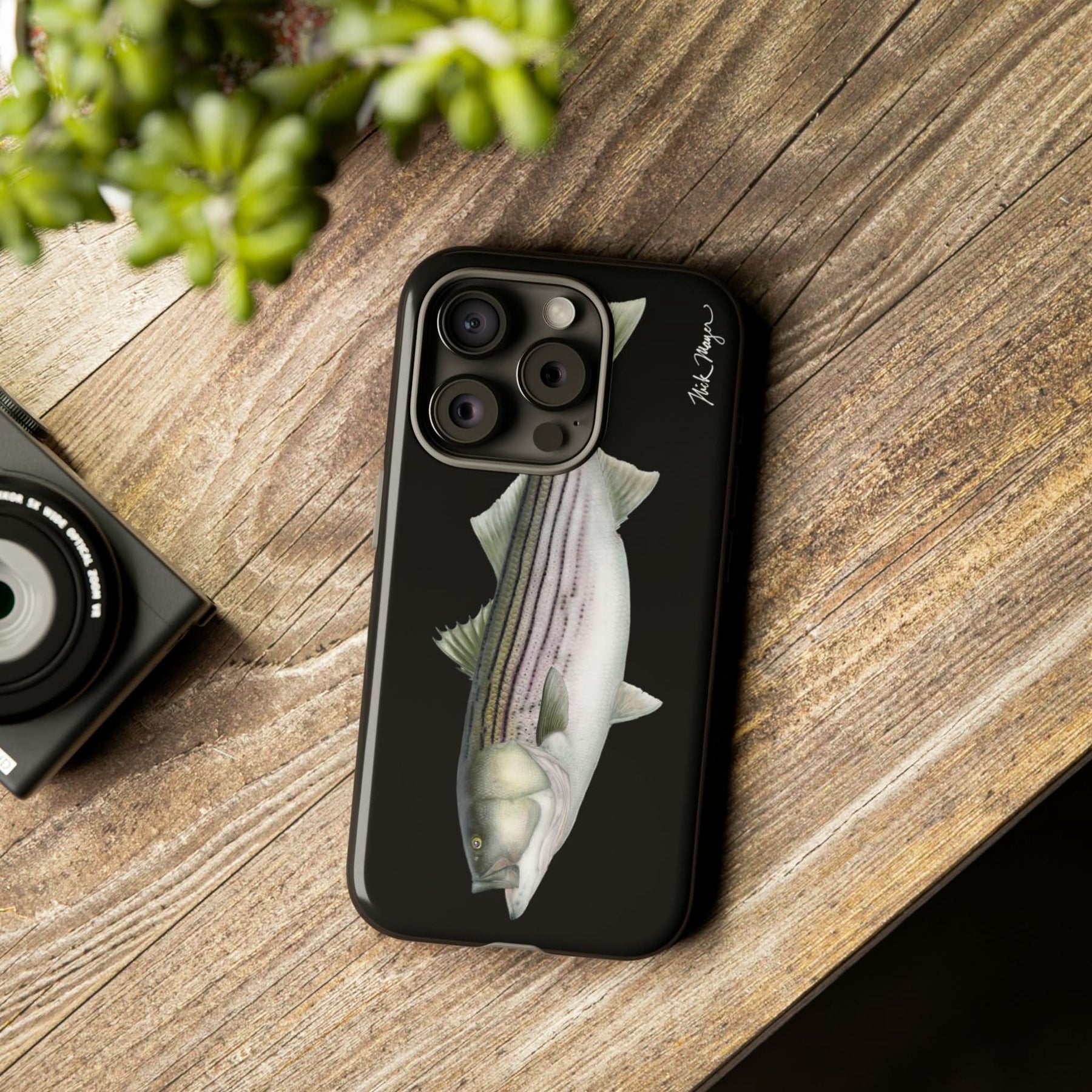 30lb Striper Black iPhone 15 Case