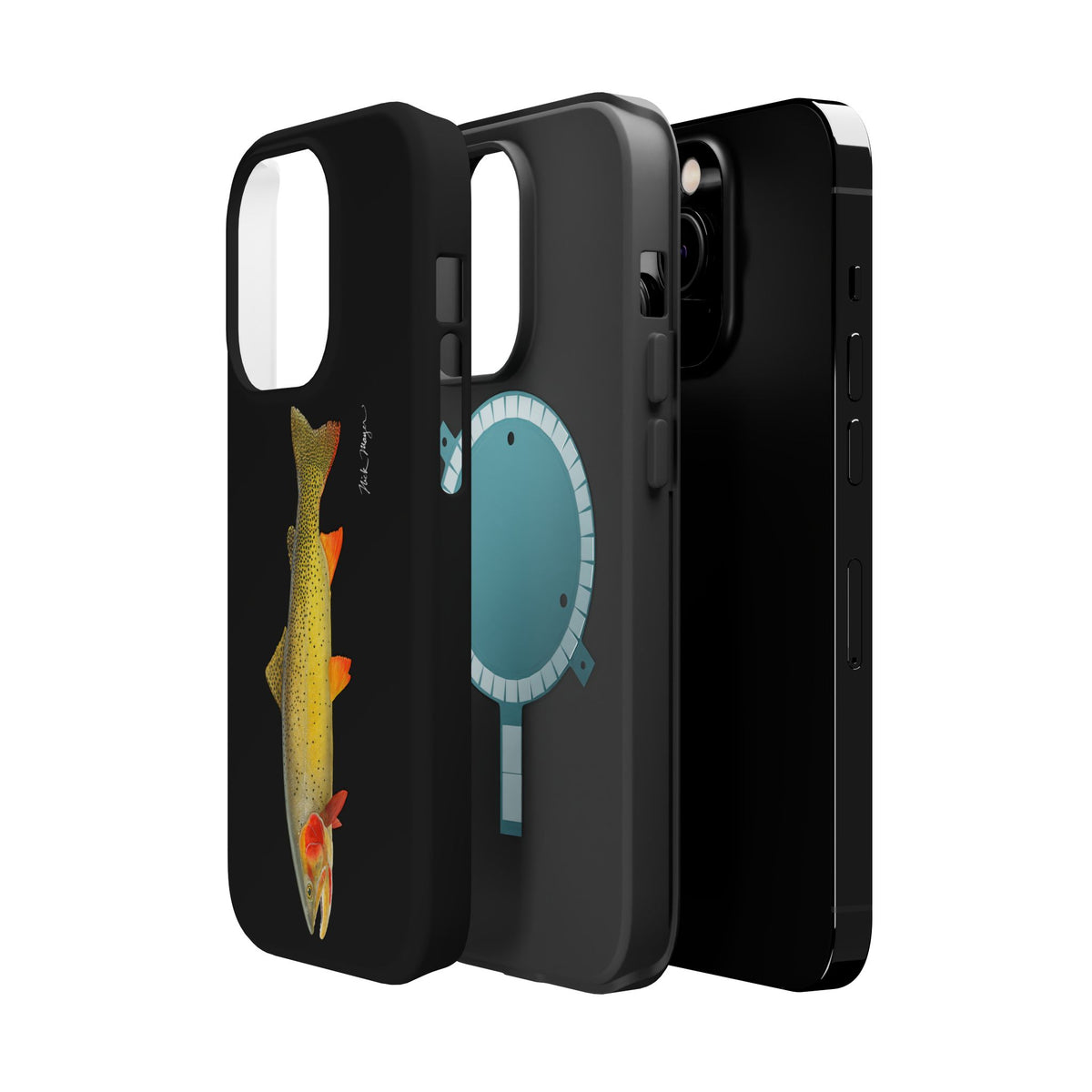 Cutthroat Trout 1 Black MagSafe iPhone Case Printify