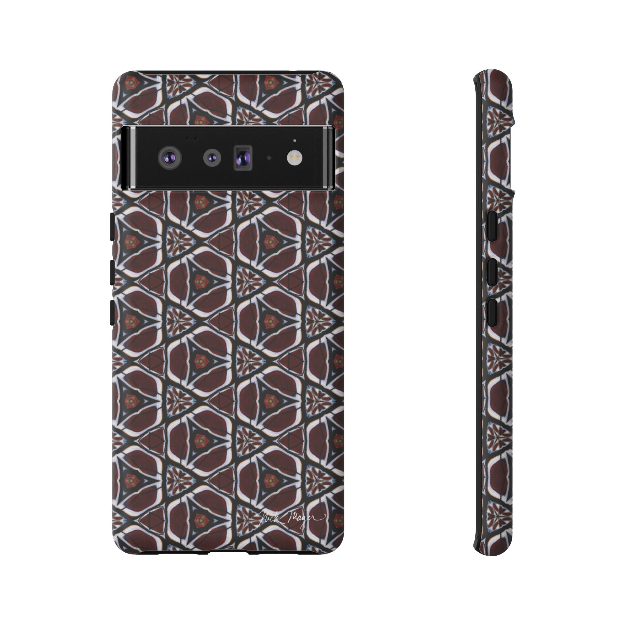 Maroon Butterfly Pattern Phone Case (Samsung)