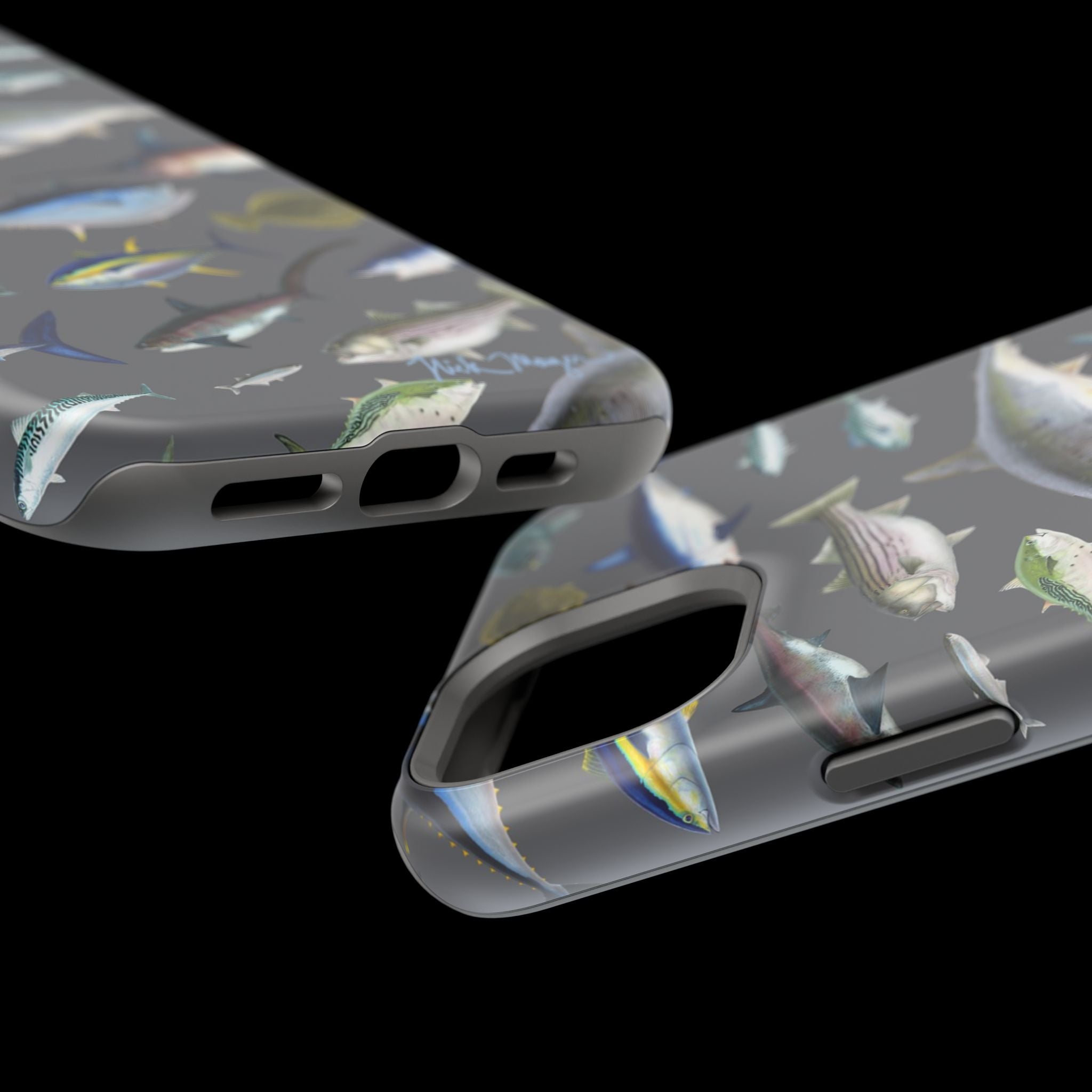 New England Offshore Fish Grey MagSafe iPhone Case