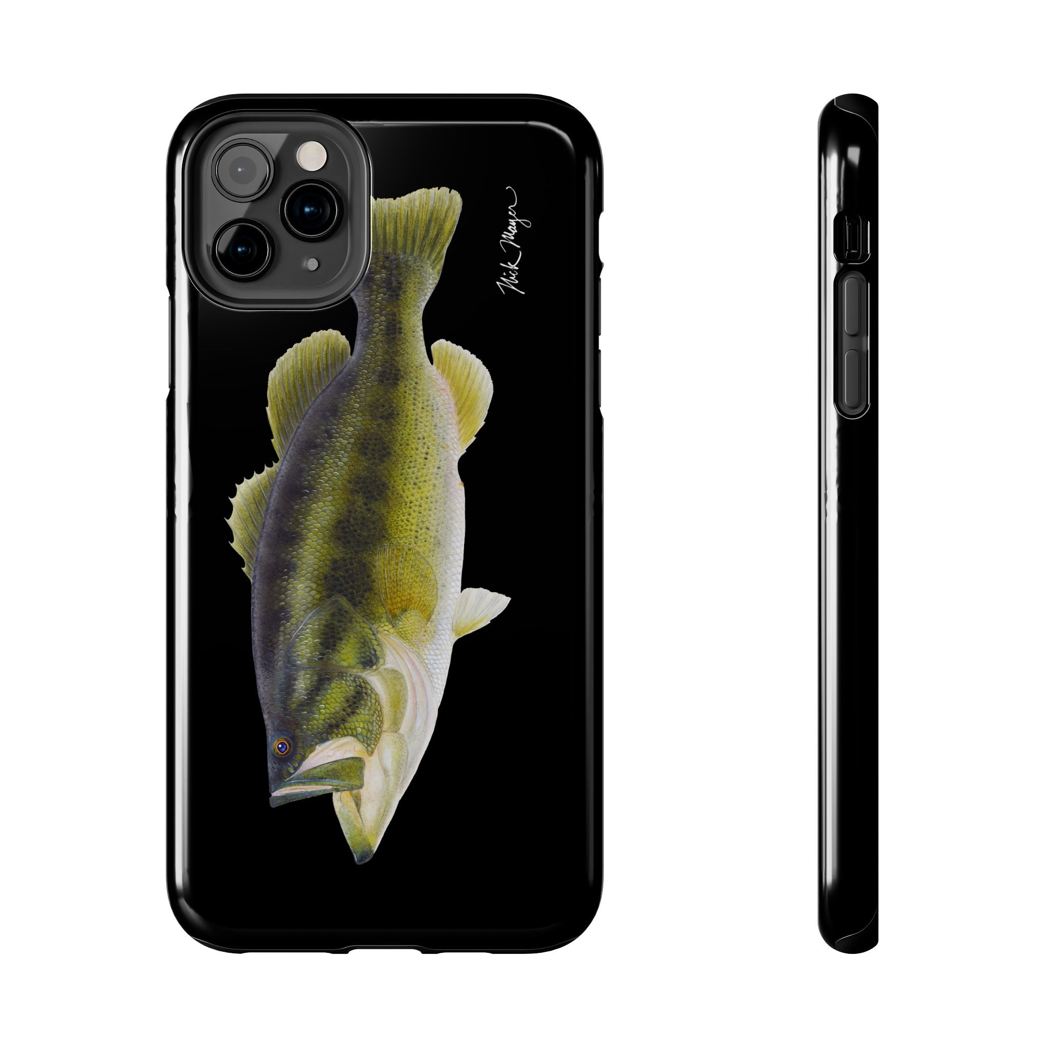 Largemouth Bass Black Phone Case (iPhone)