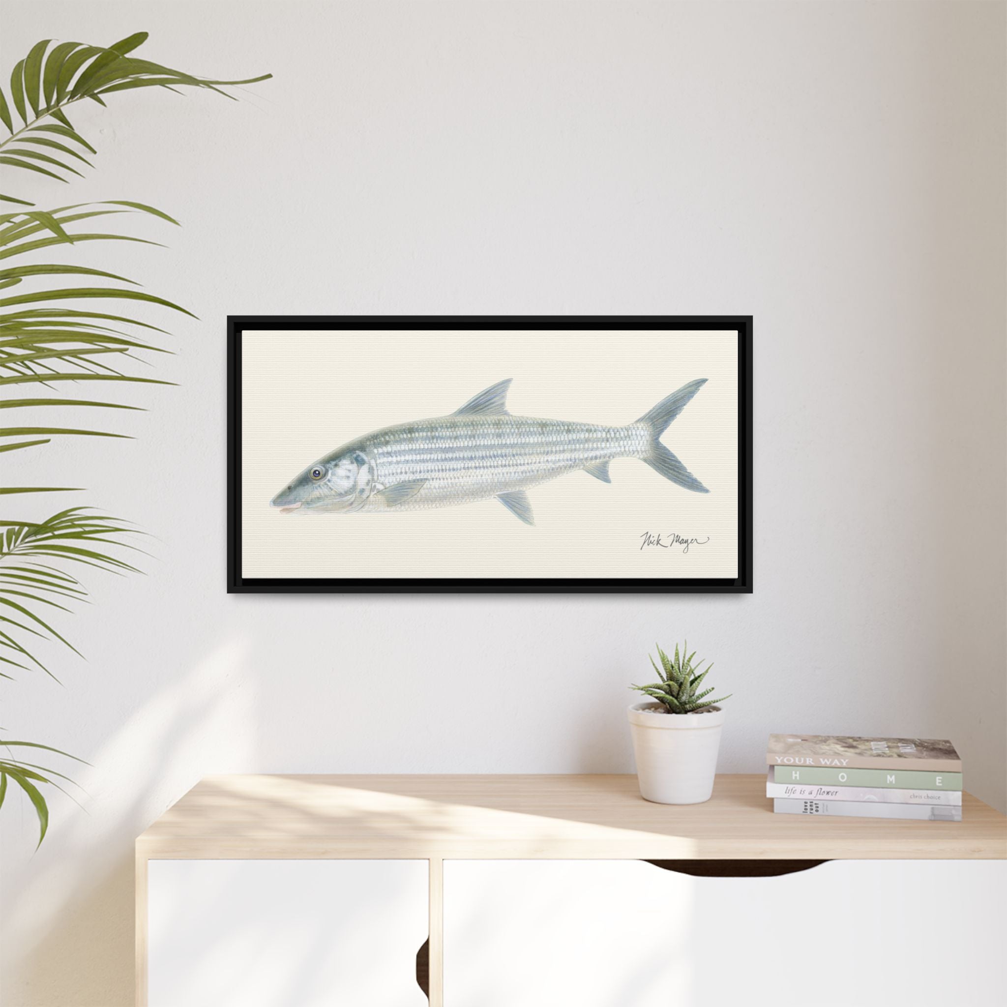 Bonefish Framed Canvas Print Printify