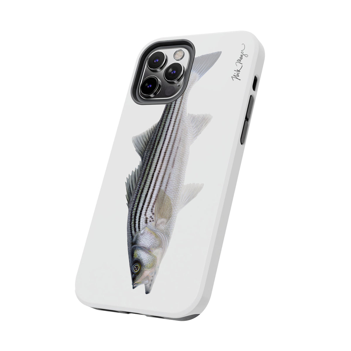 Schoolie Striper White Phone Case (iPhone) Printify