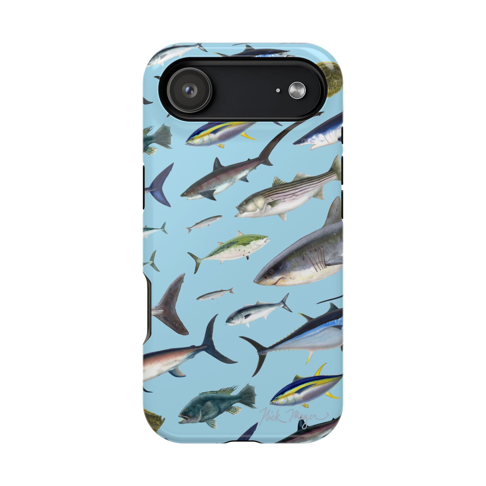 New England Fish Blue MagSafe iPhone Case
