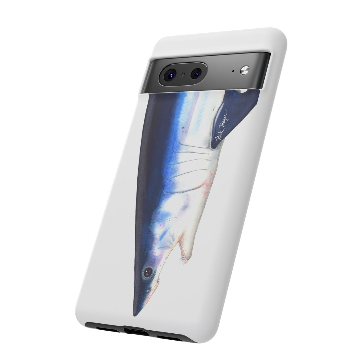 Mako Shark Face White Phone Case (Samsung) Printify