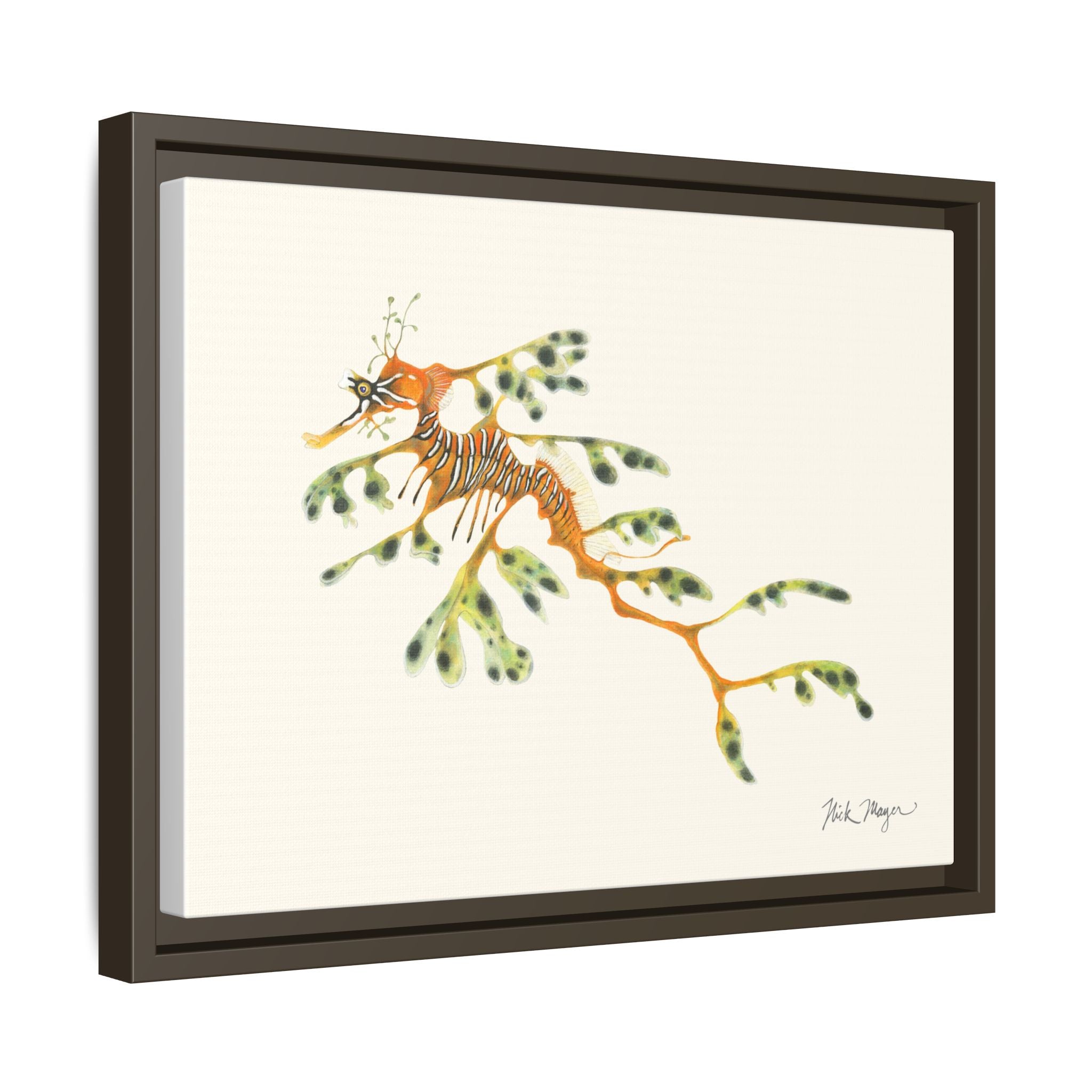 Leafy Sea Dragon Framed Canvas Print Printify