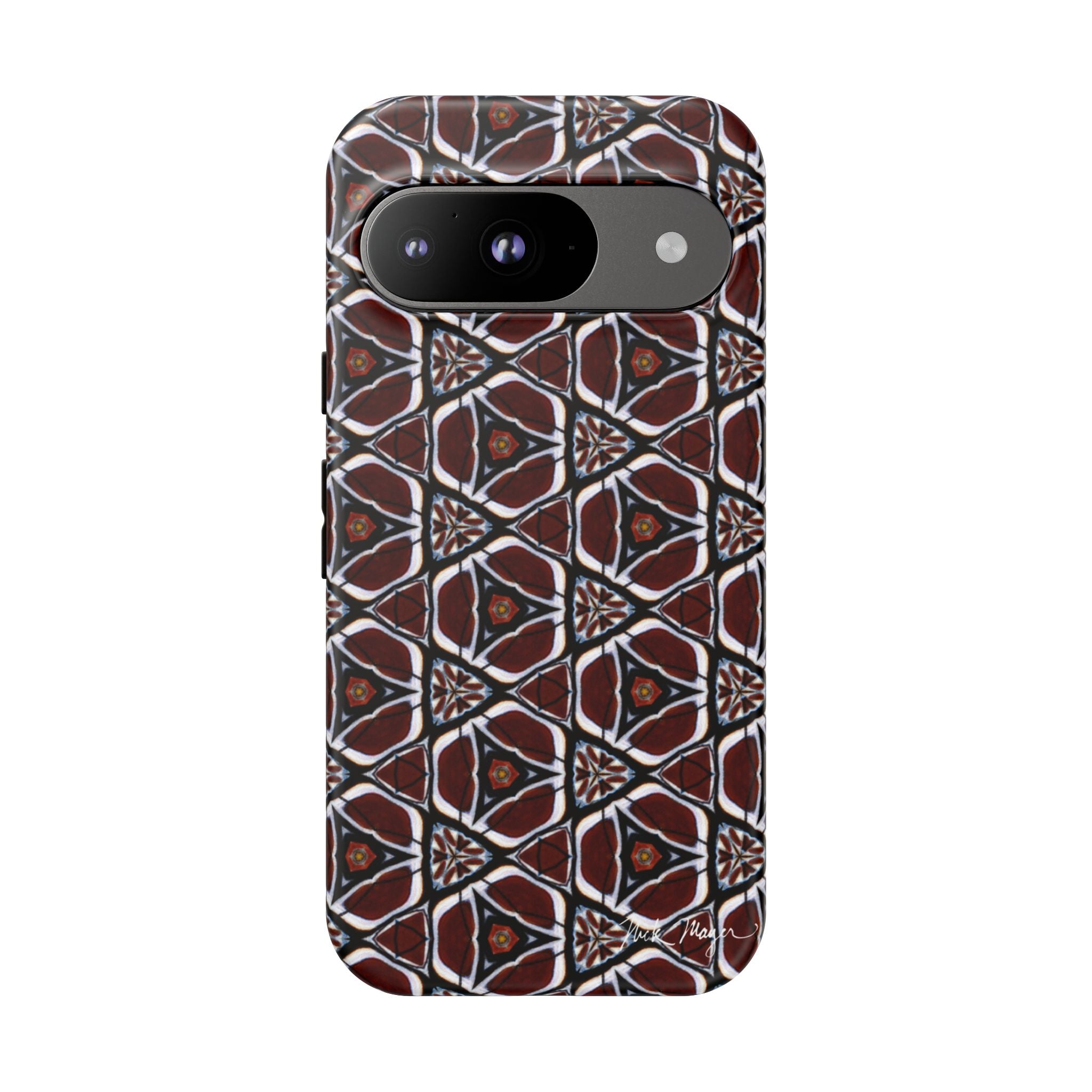 Maroon Butterfly Pattern Phone Case (Samsung)