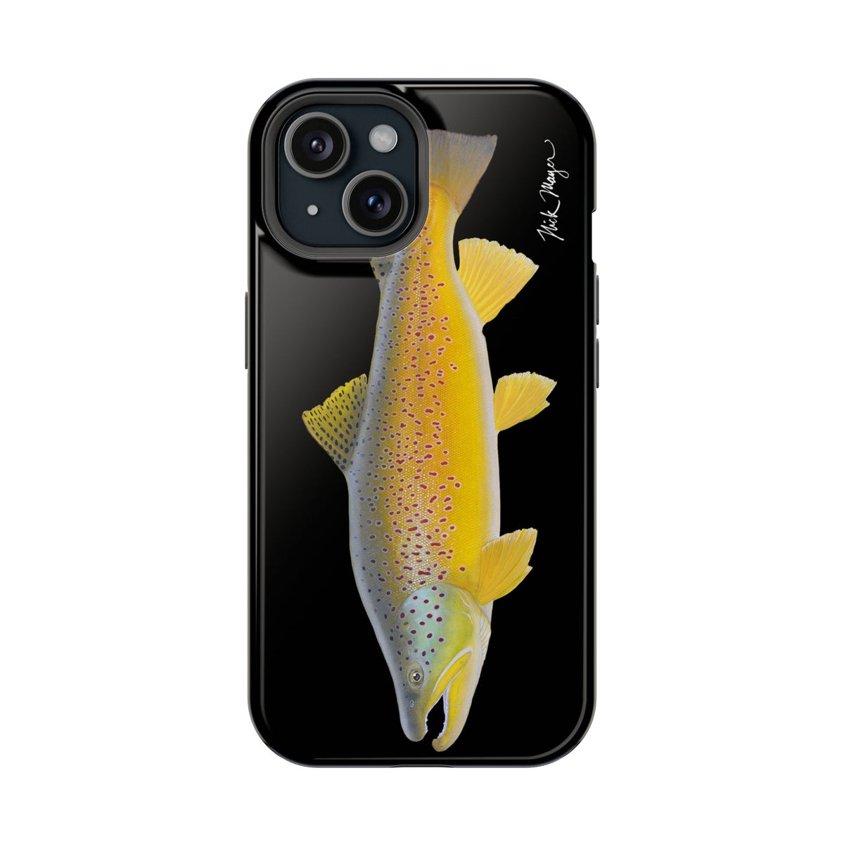 Brown Trout 3 Black MagSafe iPhone Case Printify