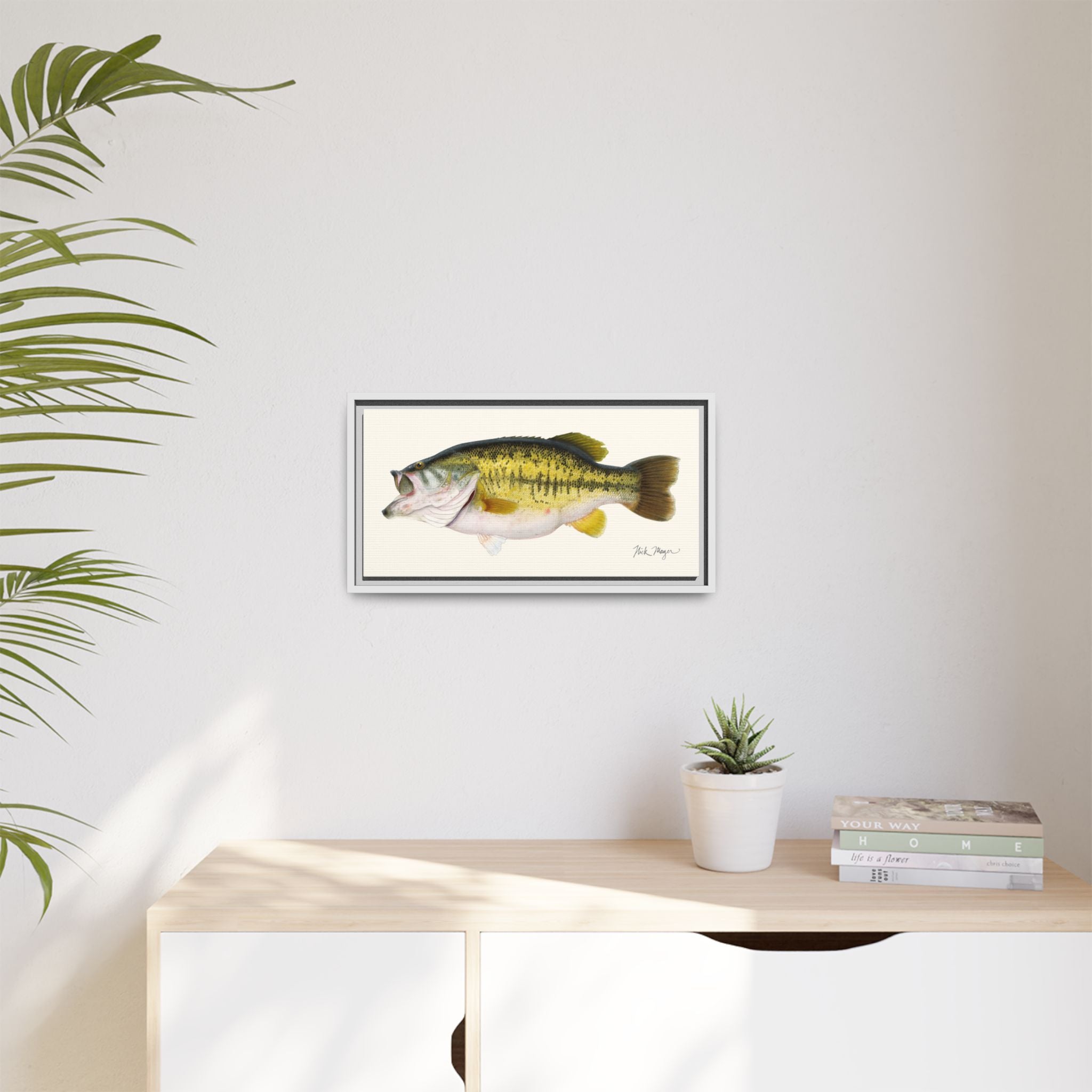 Largemouth Bass II Framed Canvas Print