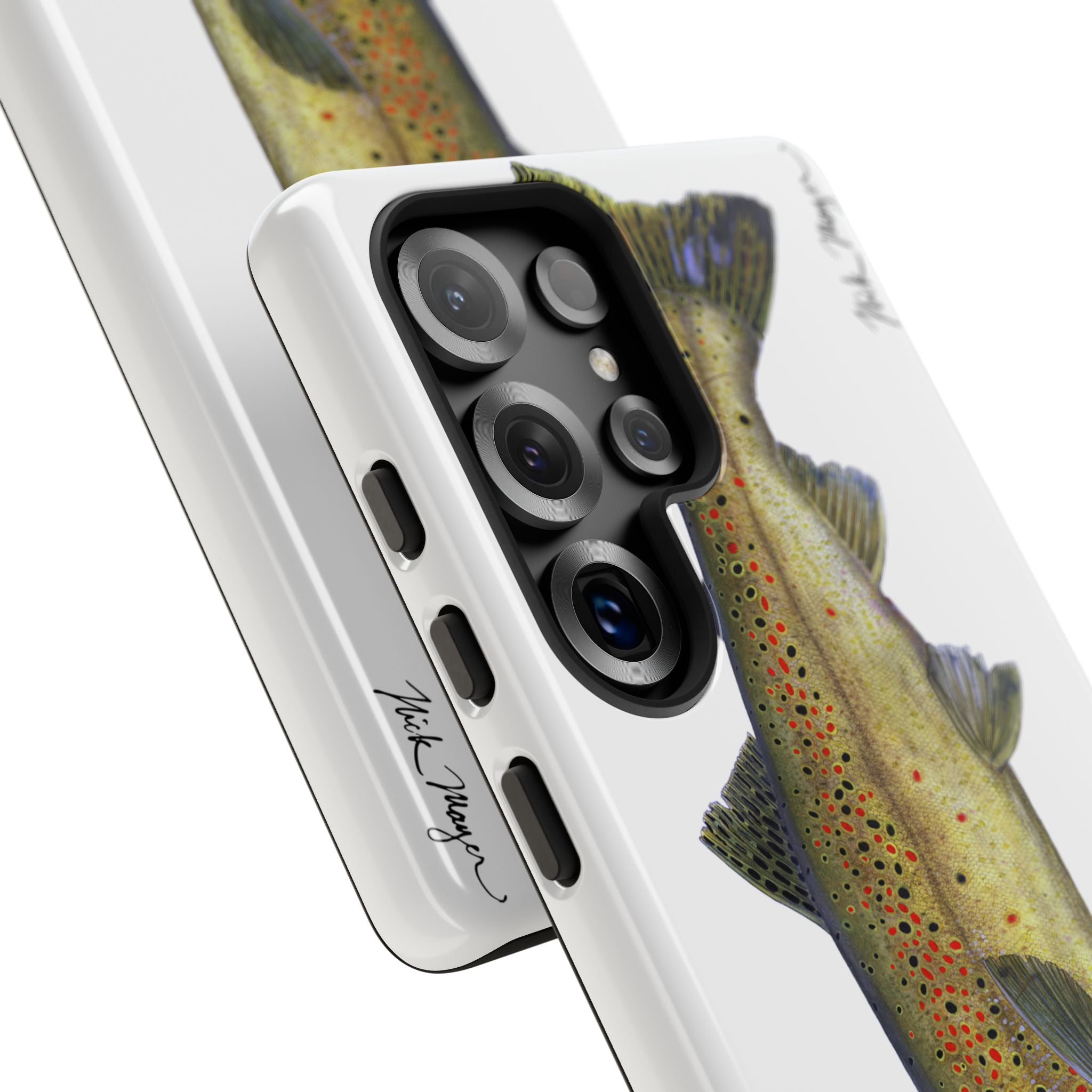 Brown Trout White Phone Case (Samsung)