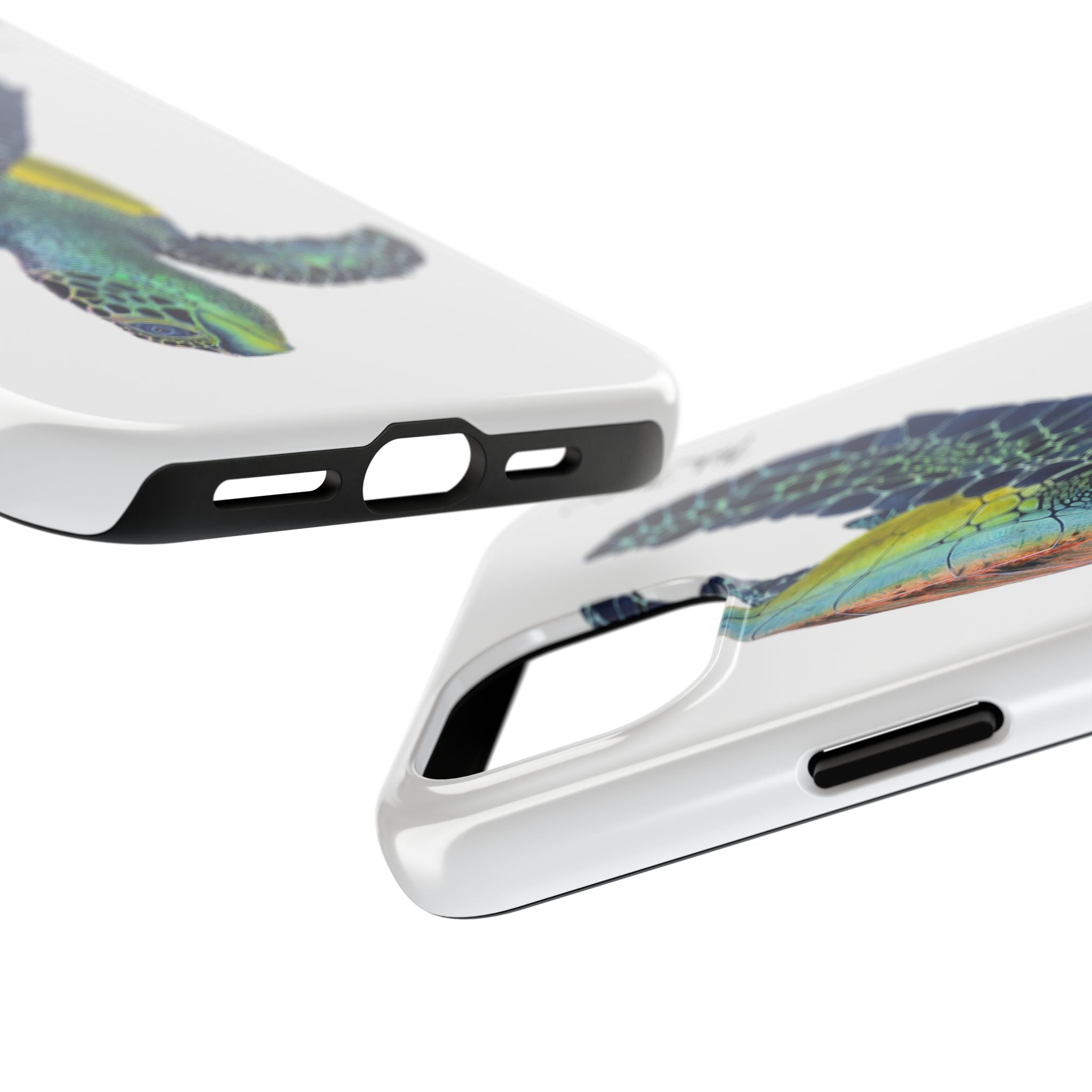 Green Sea Turtle II White Phone Case (iPhone)
