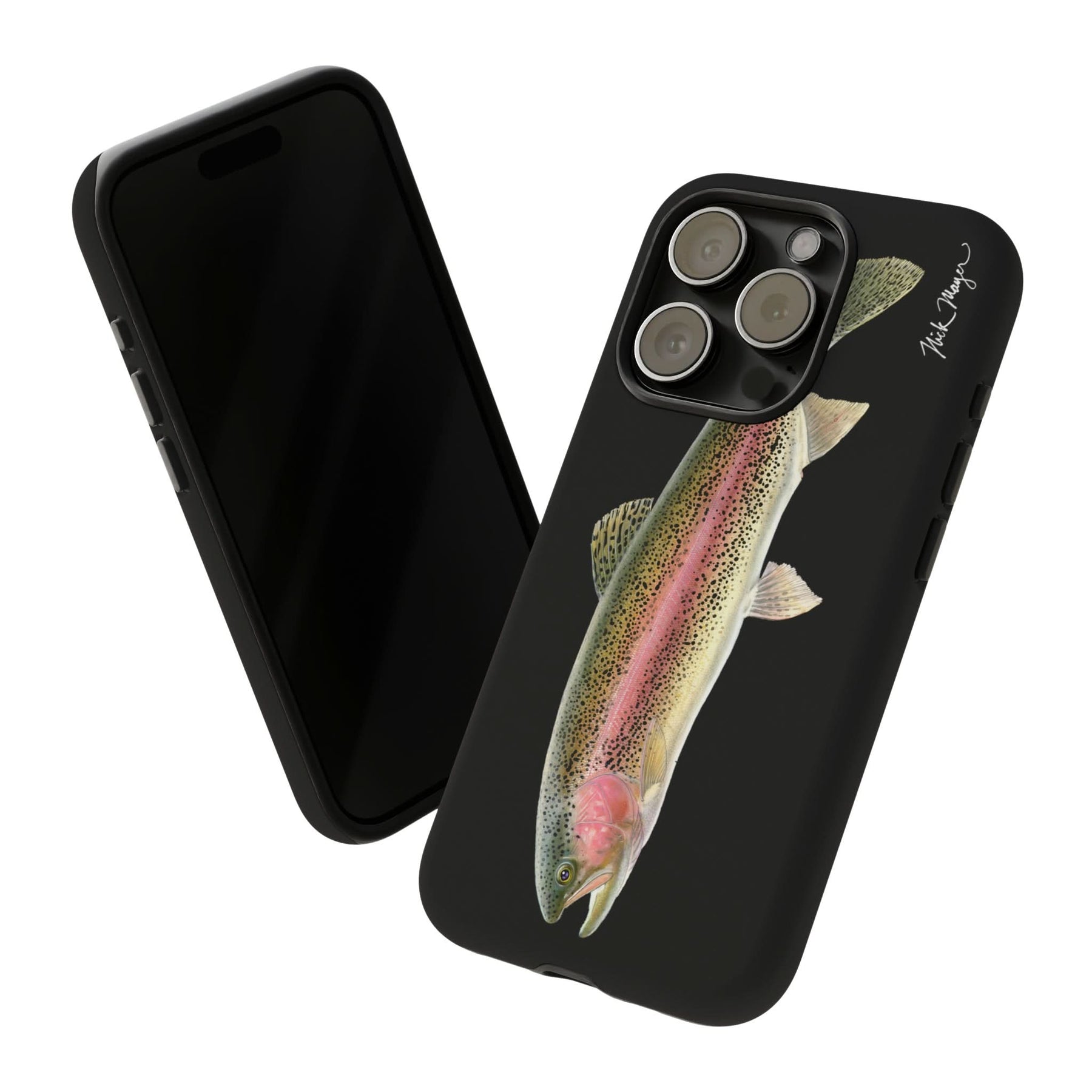 Rainbow Trout Black iPhone 15 Case