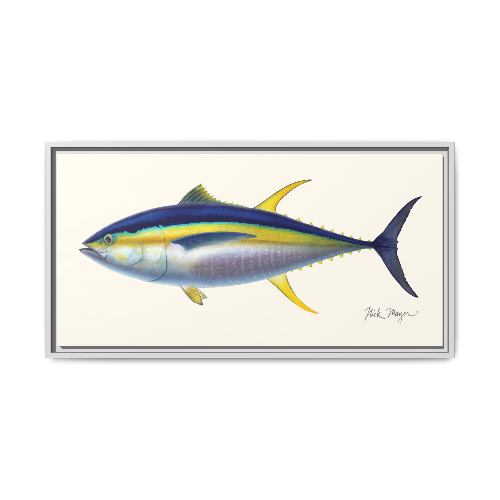 Yellowfin Tuna Framed Canvas Print Printify
